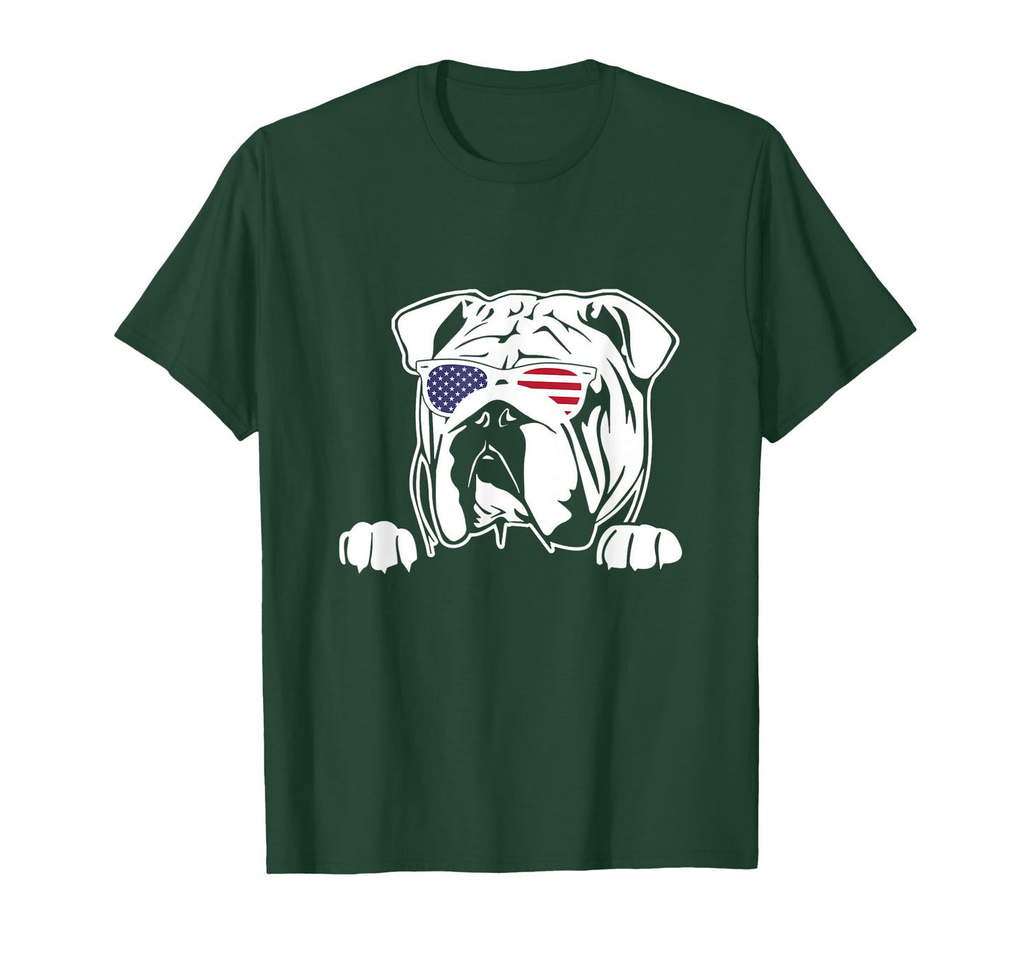 Olde English Bulldogge American Flag T-Shirt