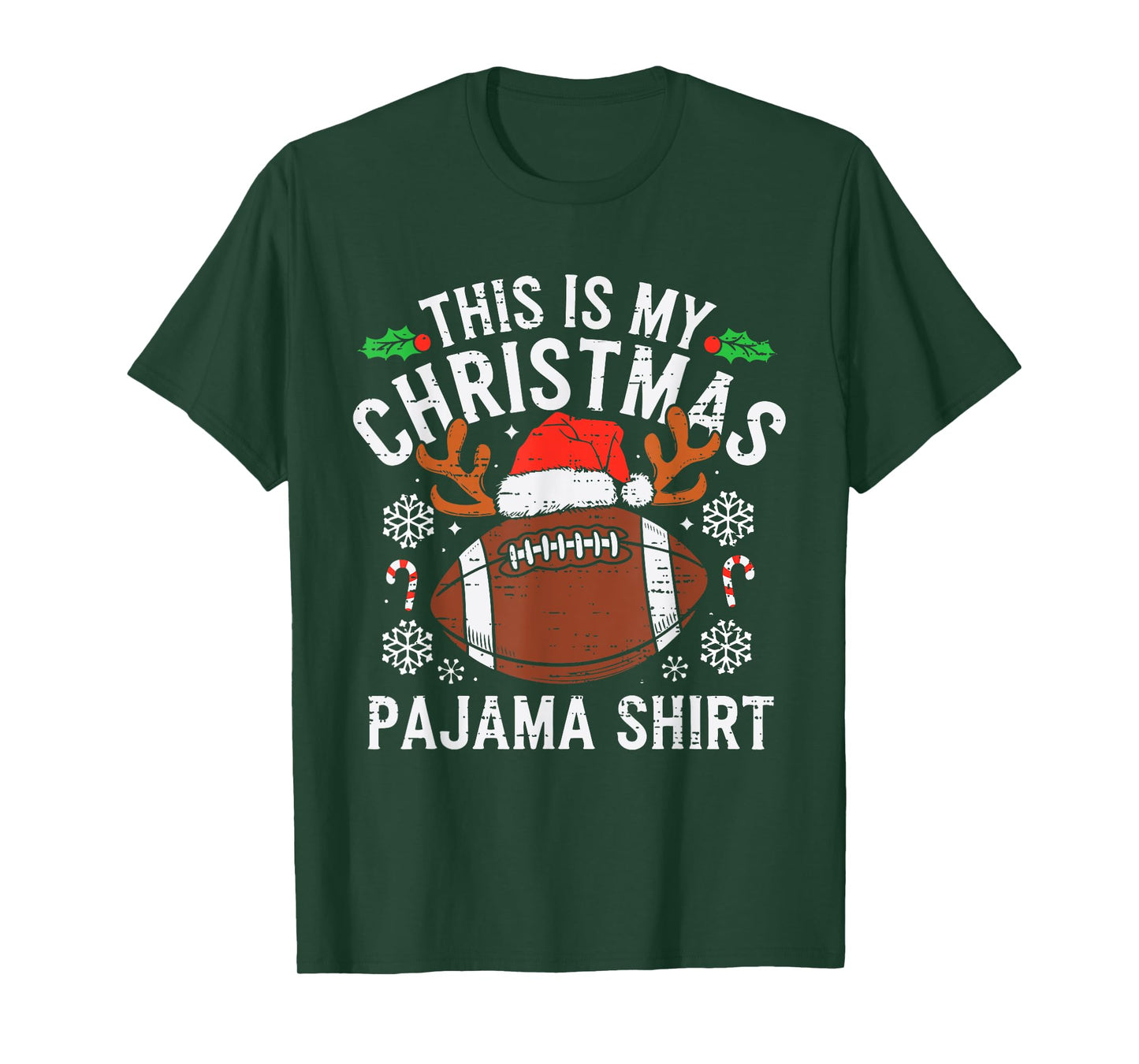 This Is My Christmas Football Pajama Shirt Sport Men Boy Kid T-Shirt