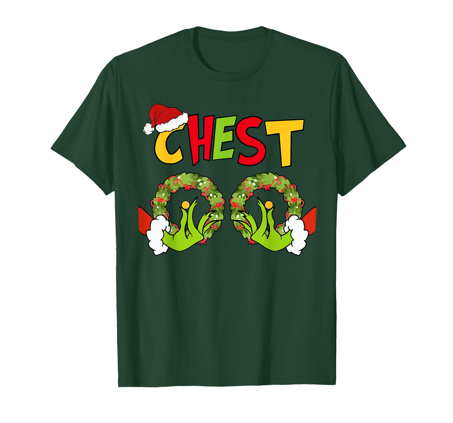 Chest Nuts Merry Christmas Shirt Xmas Matching Couples Women T-Shirt