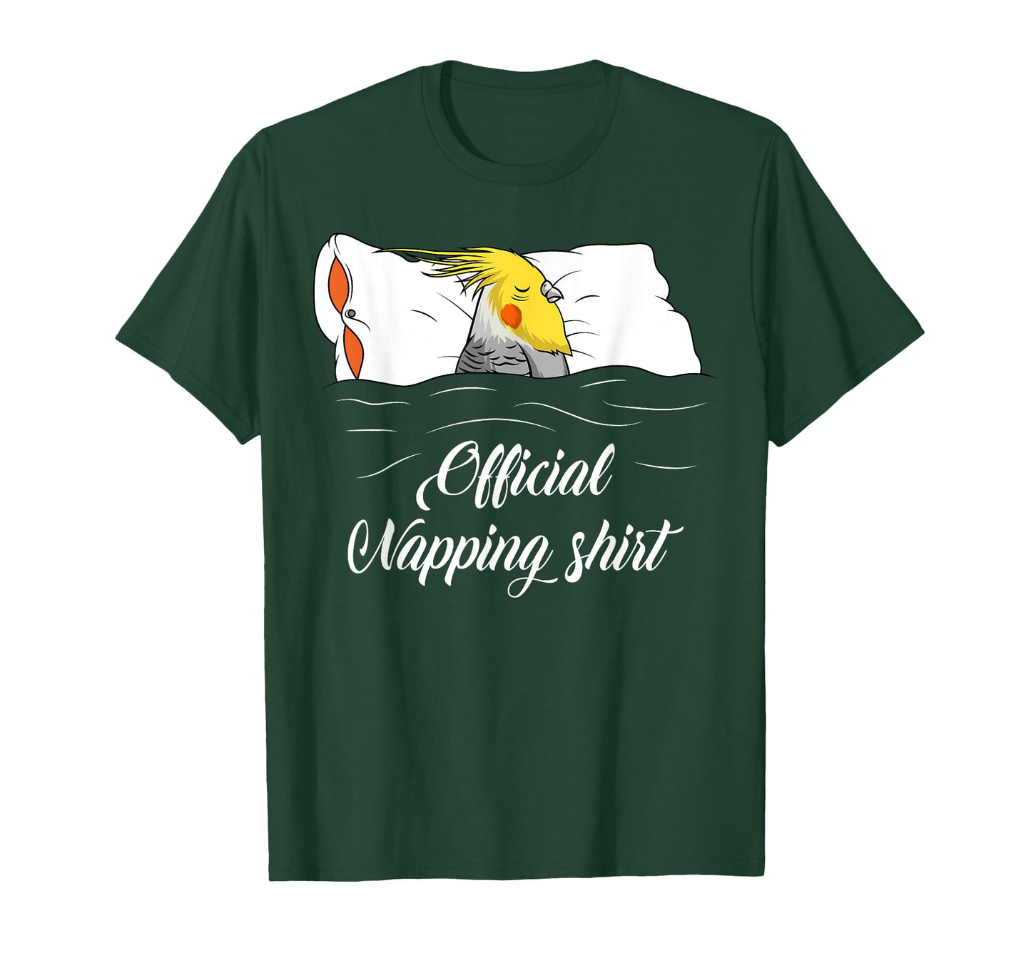 Sleeping Cockatiel Pyjamas Parrot Lover Official Napping T-Shirt