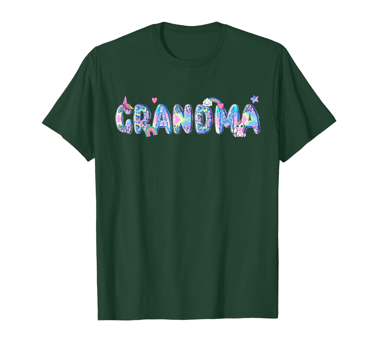 Grandma Birthday Squad Matching Unicorn Family Party T-Shirt