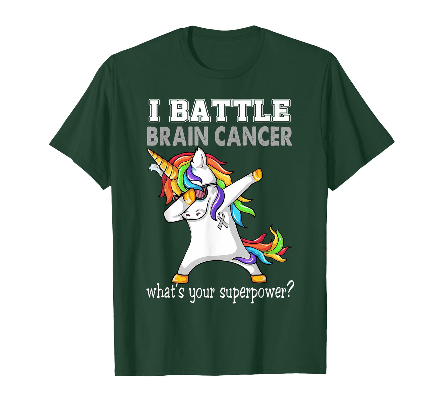 Unicorn I Battle Brain Cancer Awareness T-Shirt
