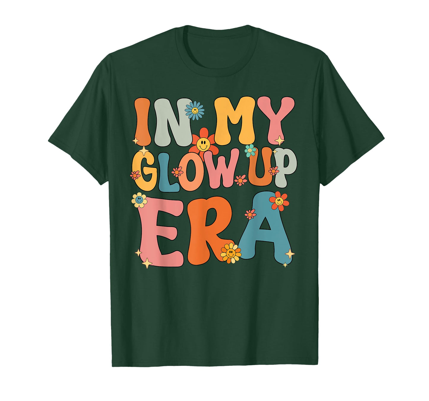 In My Glow Up Era Retro Groovy T-Shirt