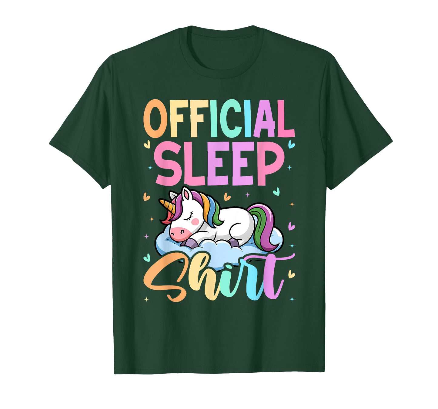 Unicorn, Sleeping Official Sleep Girls Nightgown, Sleep T-Shirt
