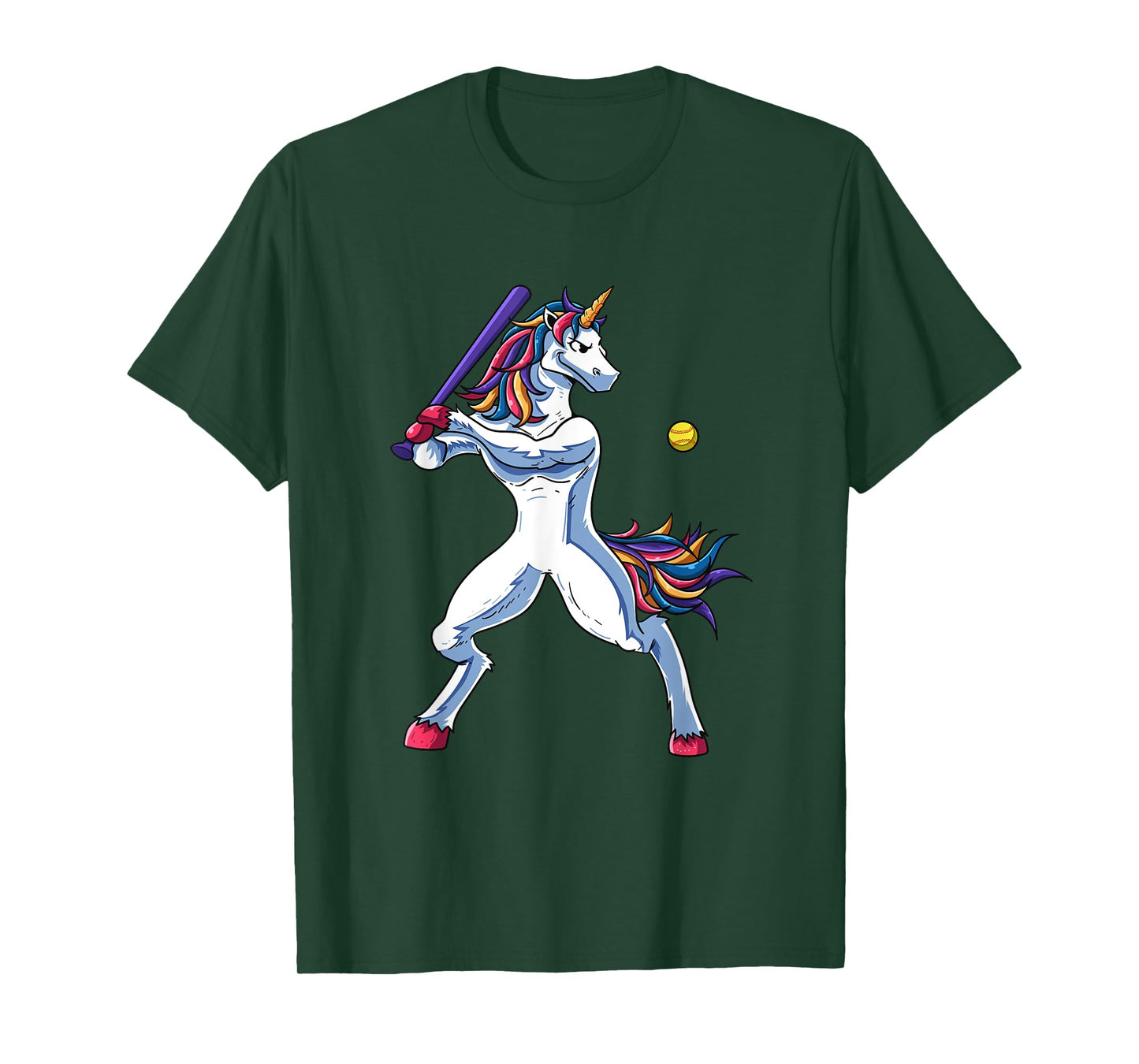 Funny Unicorn Softball Player Baseball Batter Hitter Gifts T-Shirt