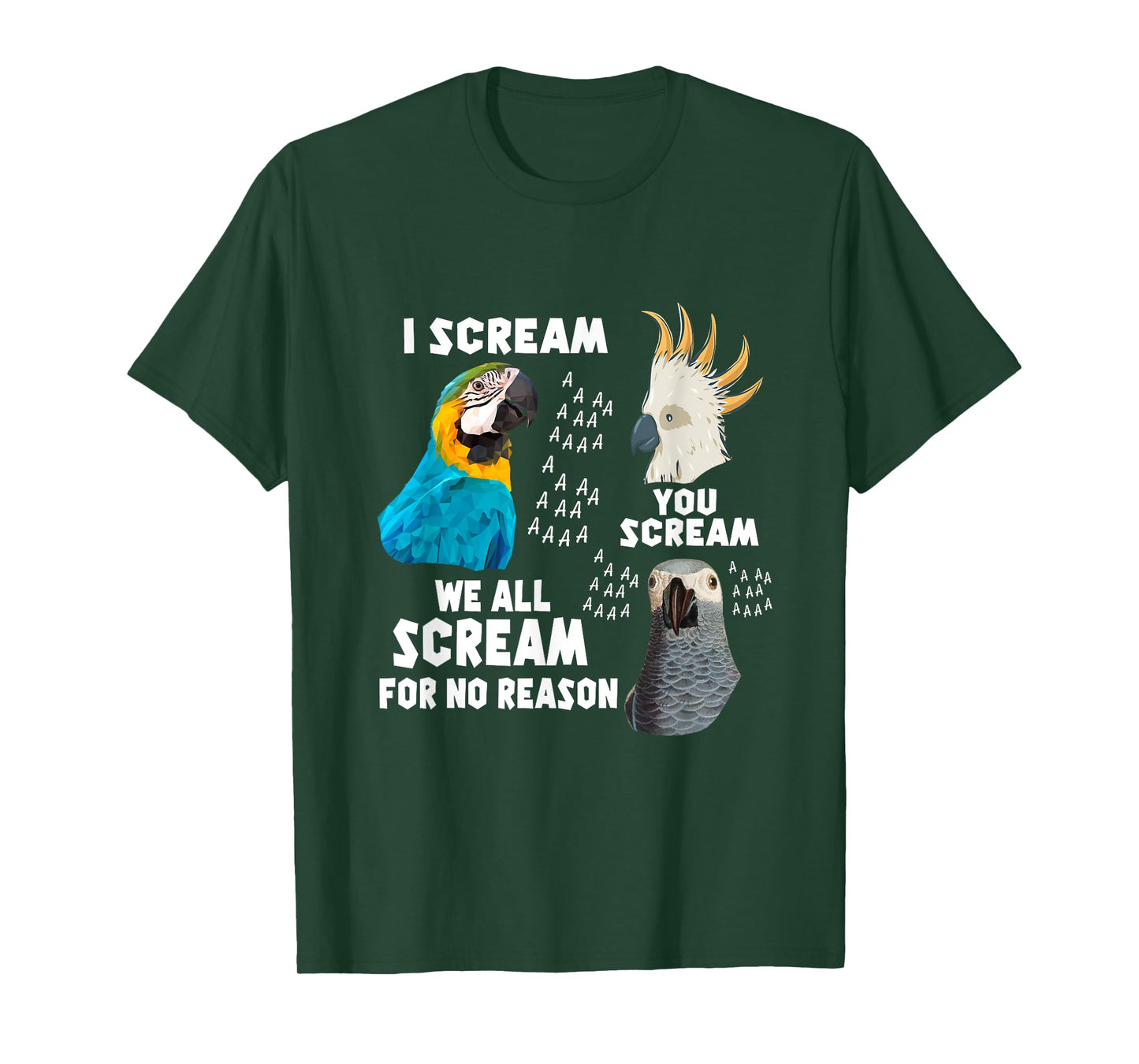 I Scream You Scream We All Scream For No Reason Birds T-Shirt