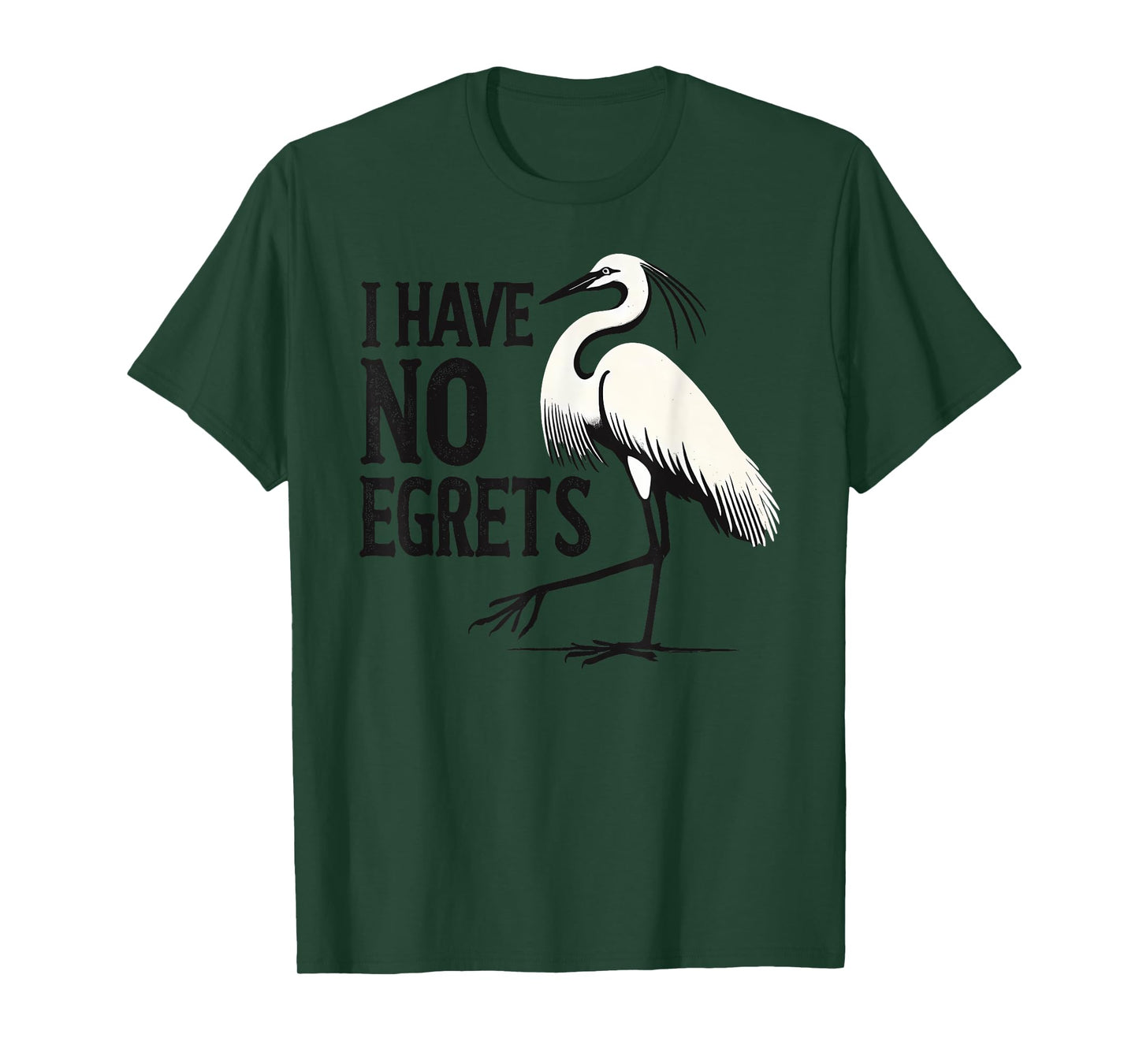 I Just Can't Tee Co. Funny I Have No Egrets Regret Grey Cotton Blend Polyester 100% Casual Unisex Adult T-Shirt