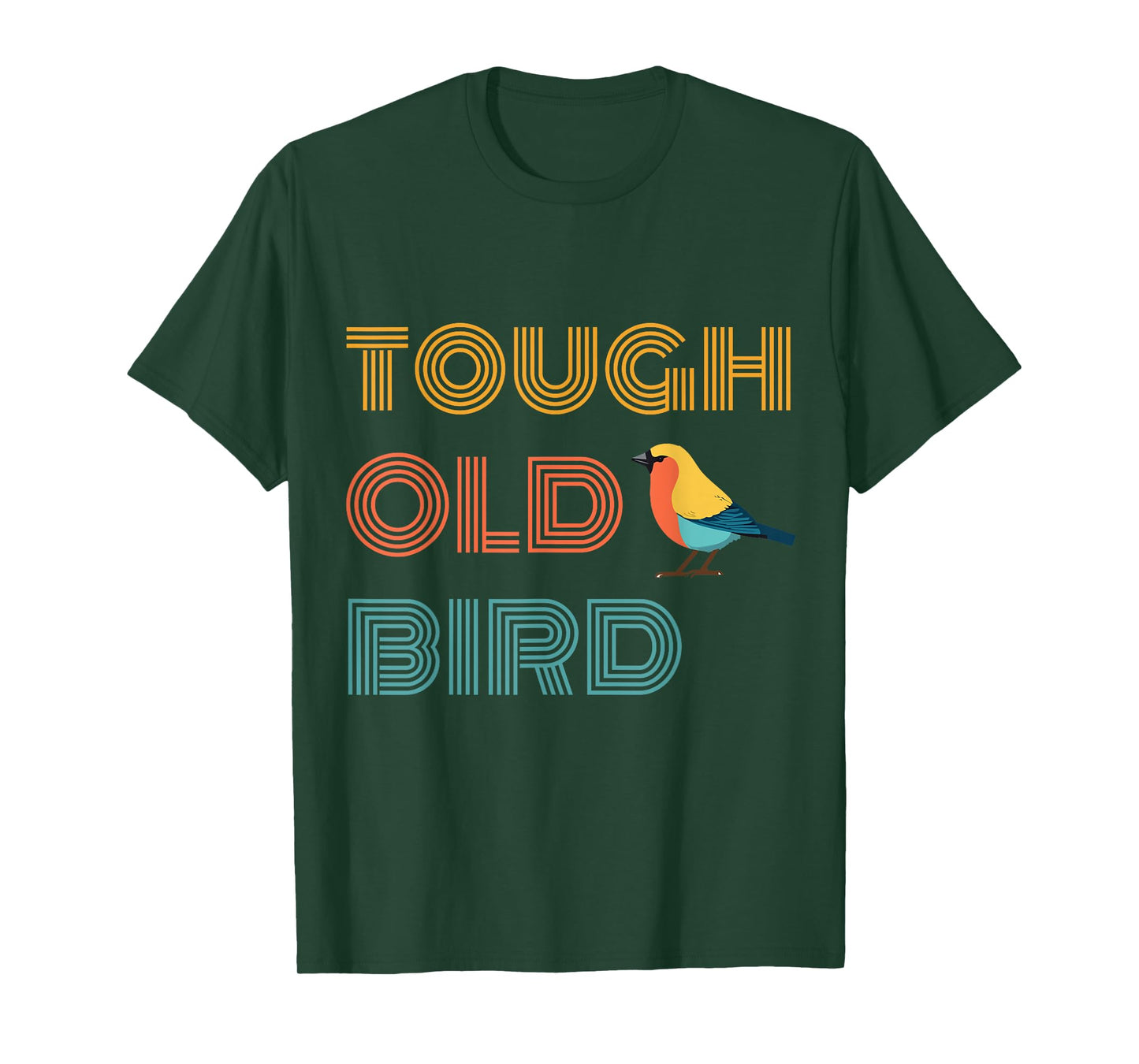 Vintage Tough Old Bird with Retro Style Finch T-Shirt