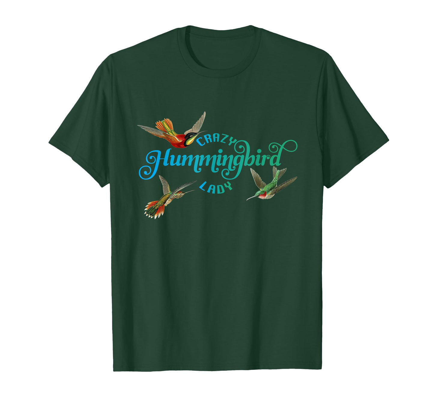 Crazy Hummingbird Lady Shirt Hummingbird gift I love birds T-Shirt