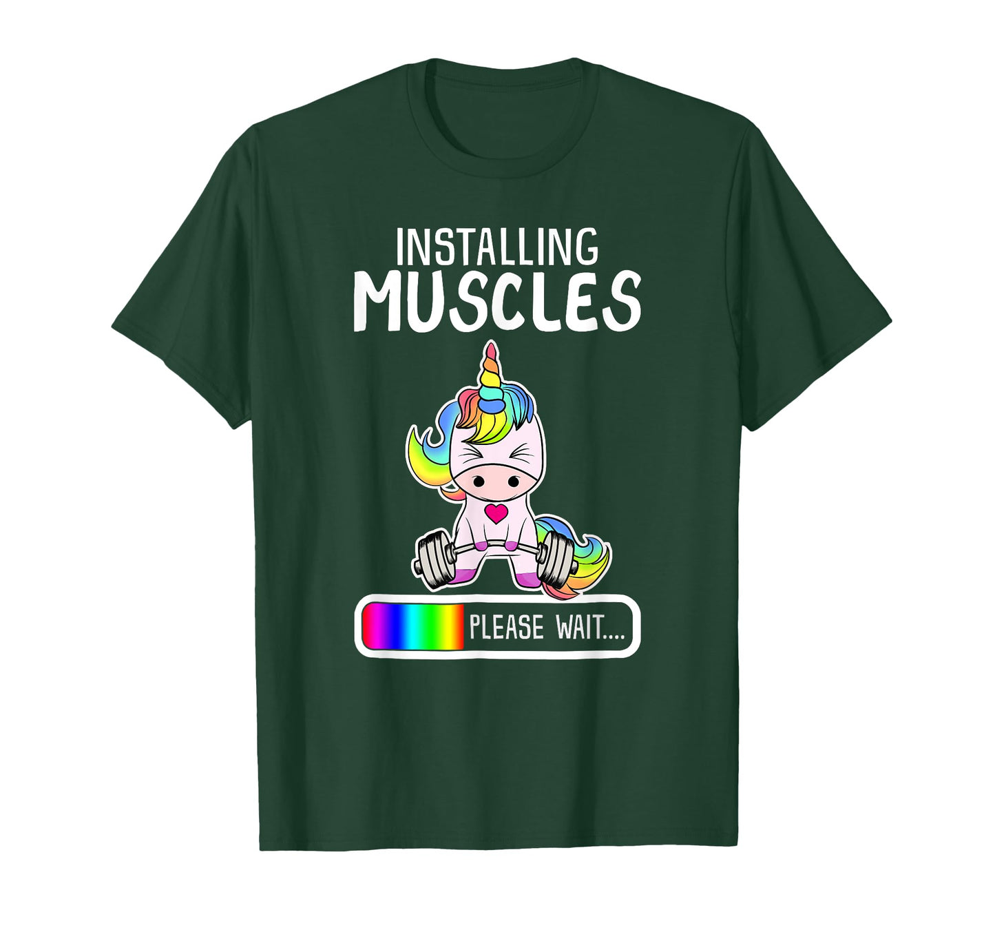 Installing Muscles Unicorn Weightlifting Gift T-Shirt