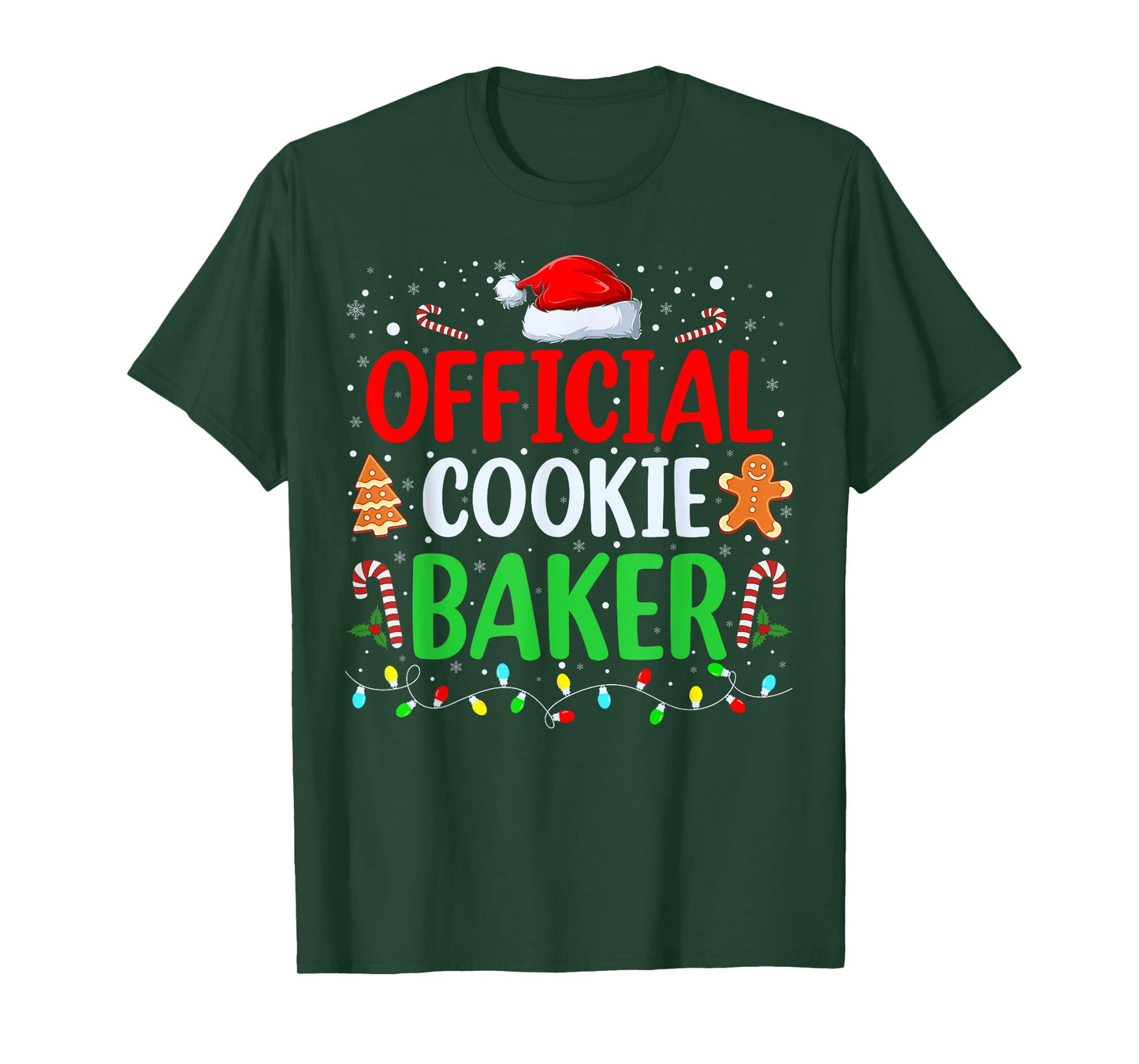 Official Cookie Baker Funny Christmas Xmas Couples Matching T-Shirt