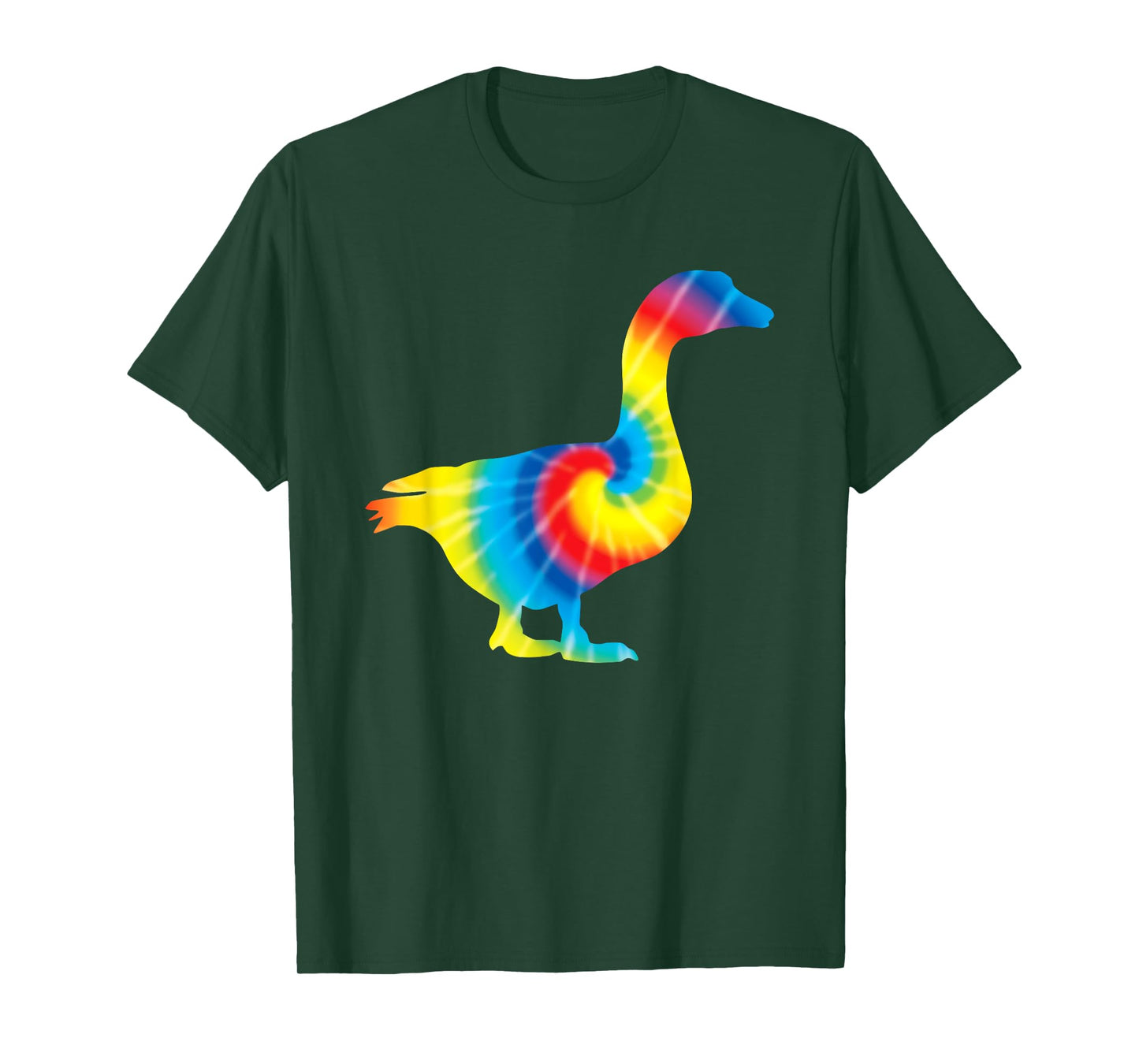 Tie Dye Goose Rainbow Print Waterfowl Hippie Peace Gift T-Shirt