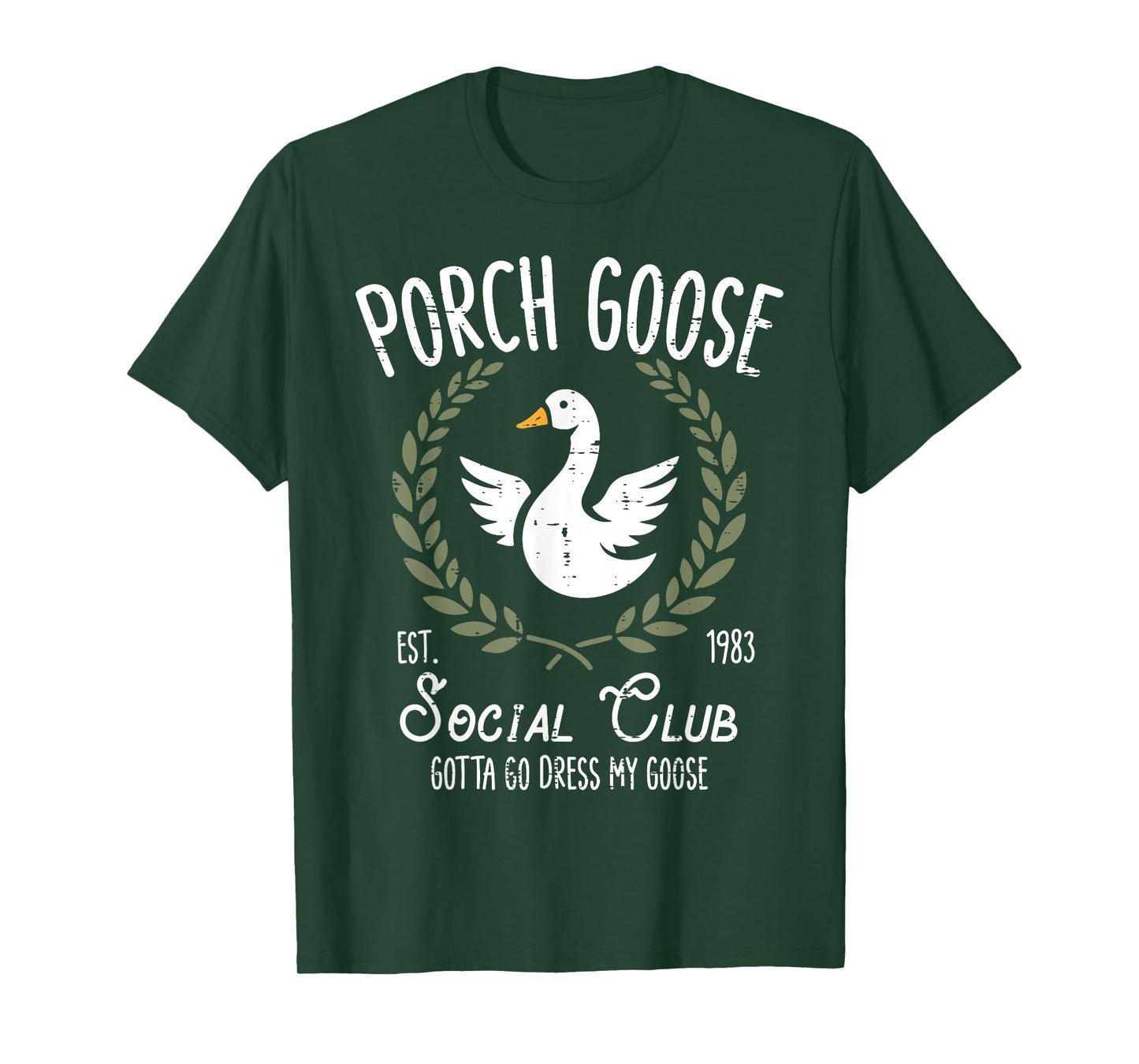 Porch Goose Social Club Funny Silly Animal Women Men Kids T-Shirt