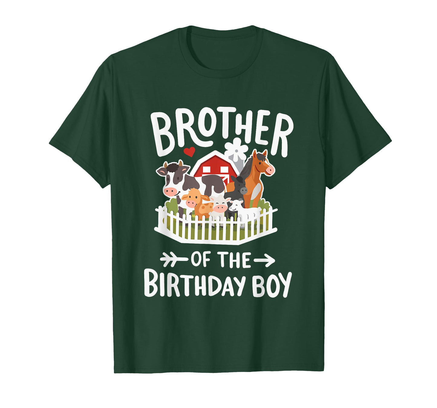 Brother Of The Birthday Boy Farm Animal Bday Family Matching T-Shirt