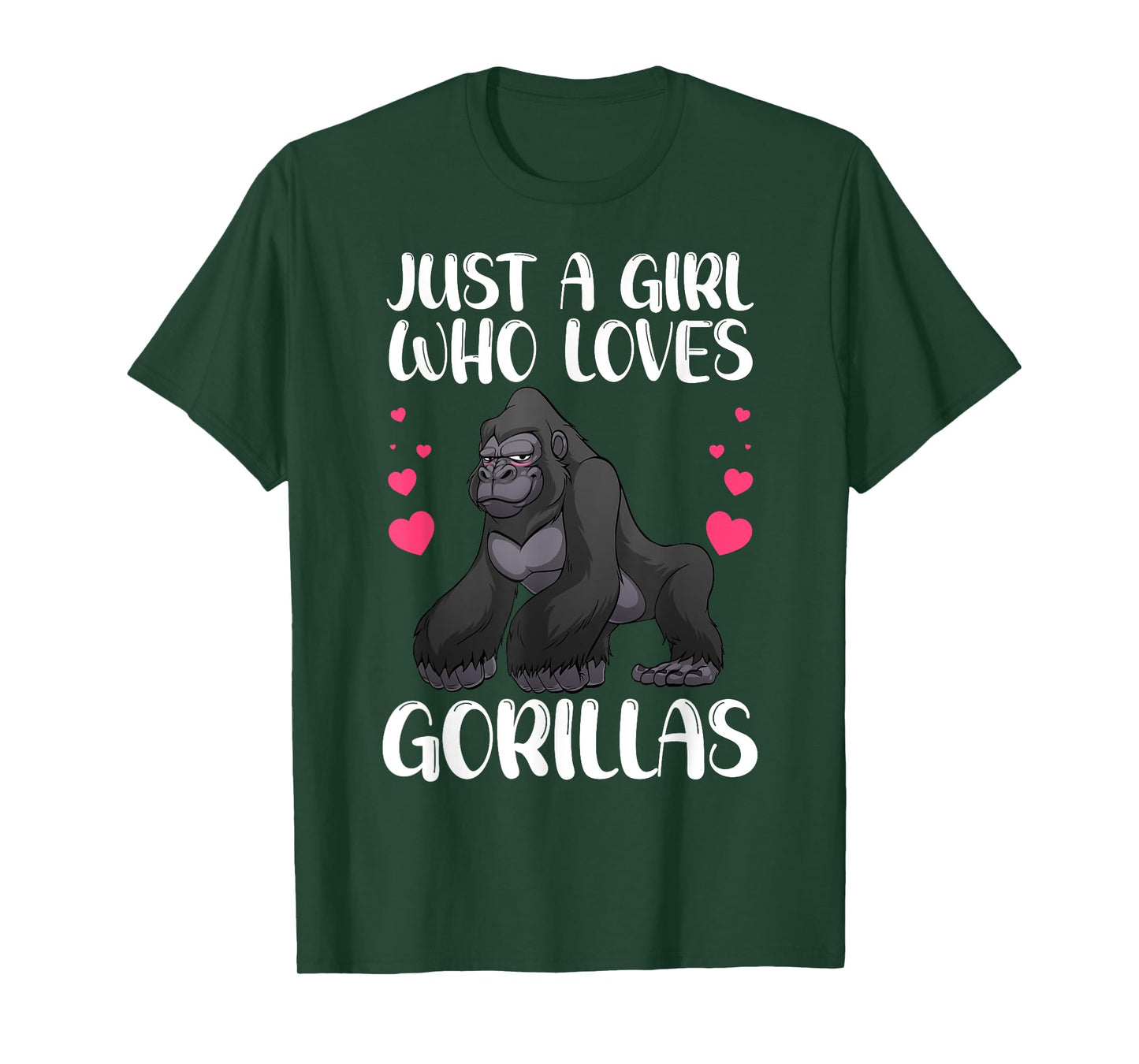 Funny Gorilla Design For Girls Kids Women Gorilla Ape Lover T-Shirt