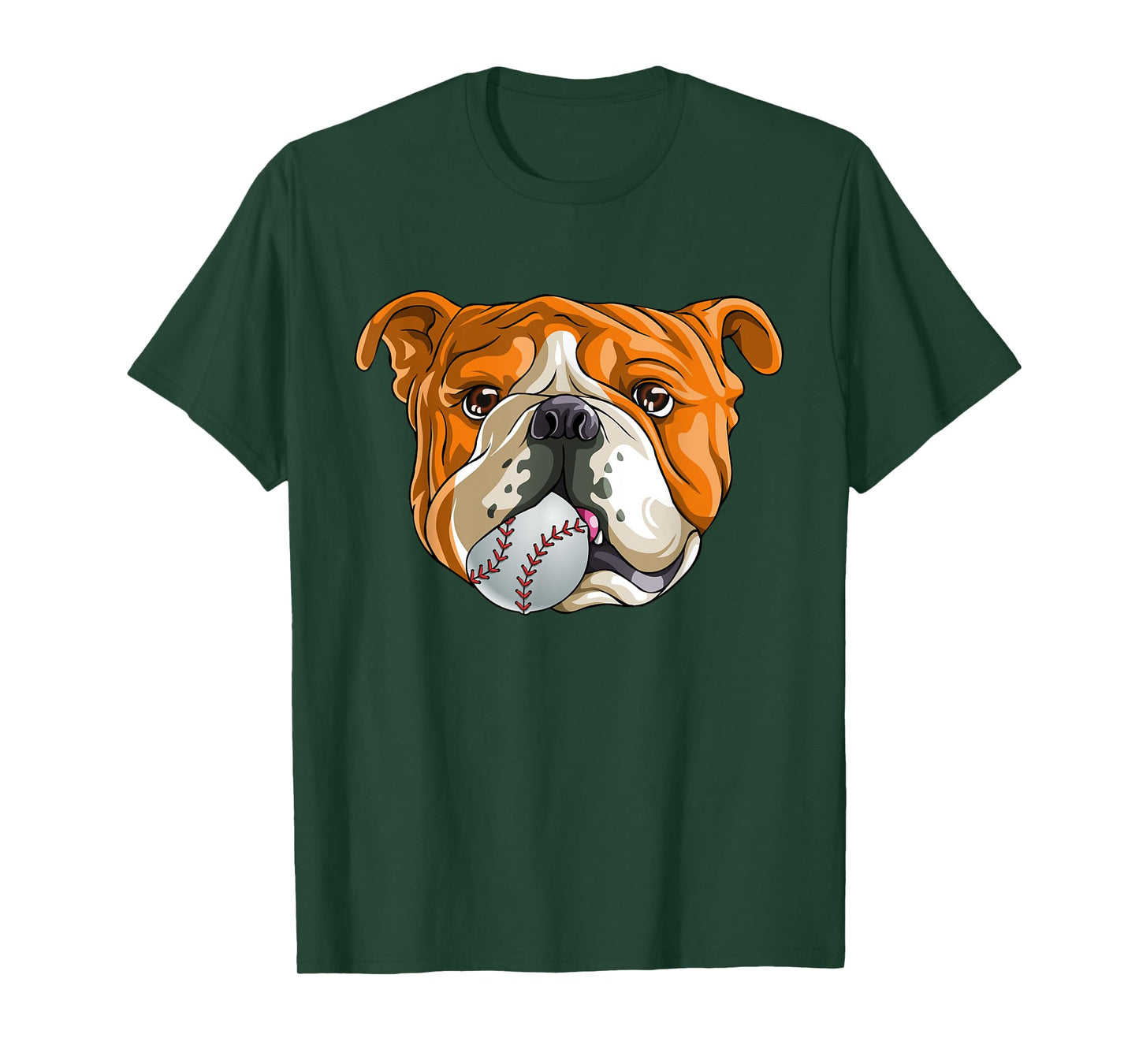 English Bulldog Baseball T Shirt Dog Funny Cute Lover T-Shirt