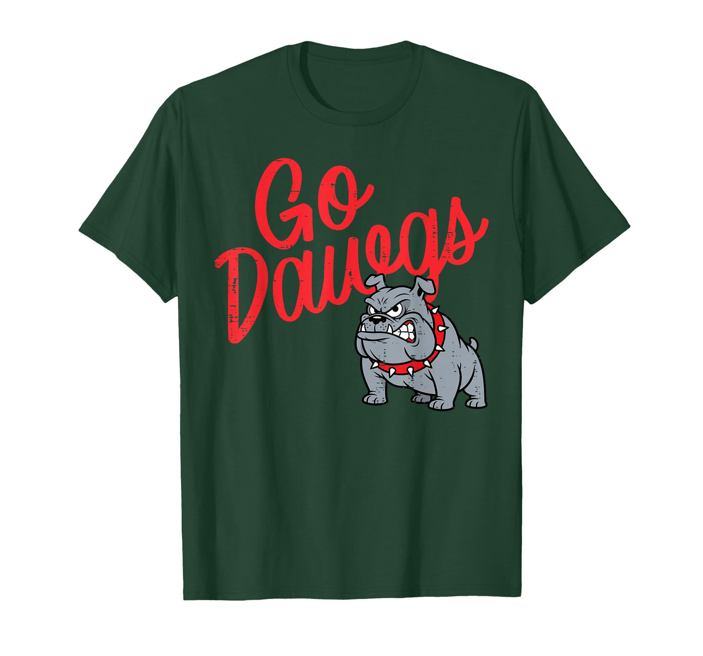 Bulldog Go Dawgs Girls Youth Teen Boys Kids Men Women T-Shirt