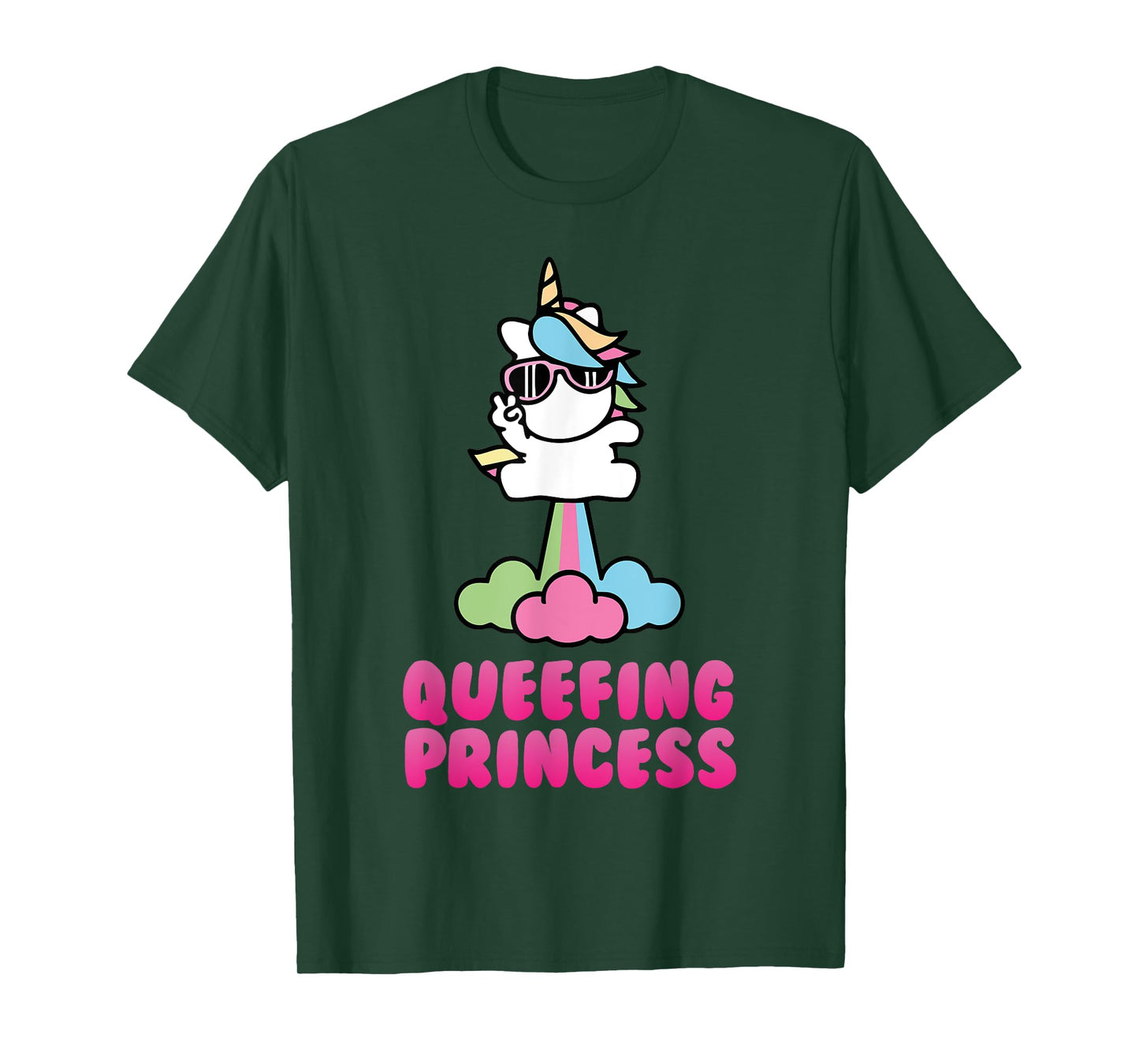 Cute Unicorn Queefing Princess Embarrassing Adult Humor T-Shirt