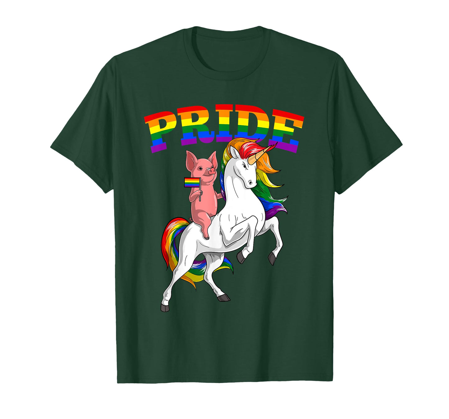 LGBT Pig Unicorn Gay Pride Rainbow LGBTQ Cute T-Shirt