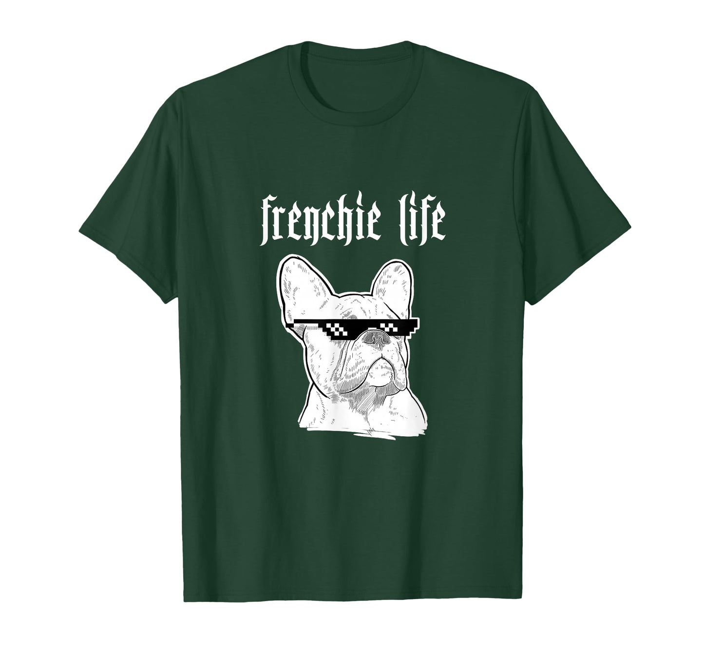 Thug Frenchie Life Funny Cool T-Shirt for Dog Lovers T-Shirt for Men Women Girls Kids