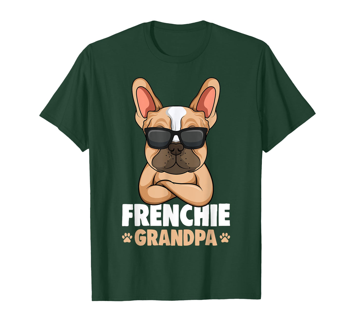 French Bulldog Grandpa Frenchie Dog T-Shirt