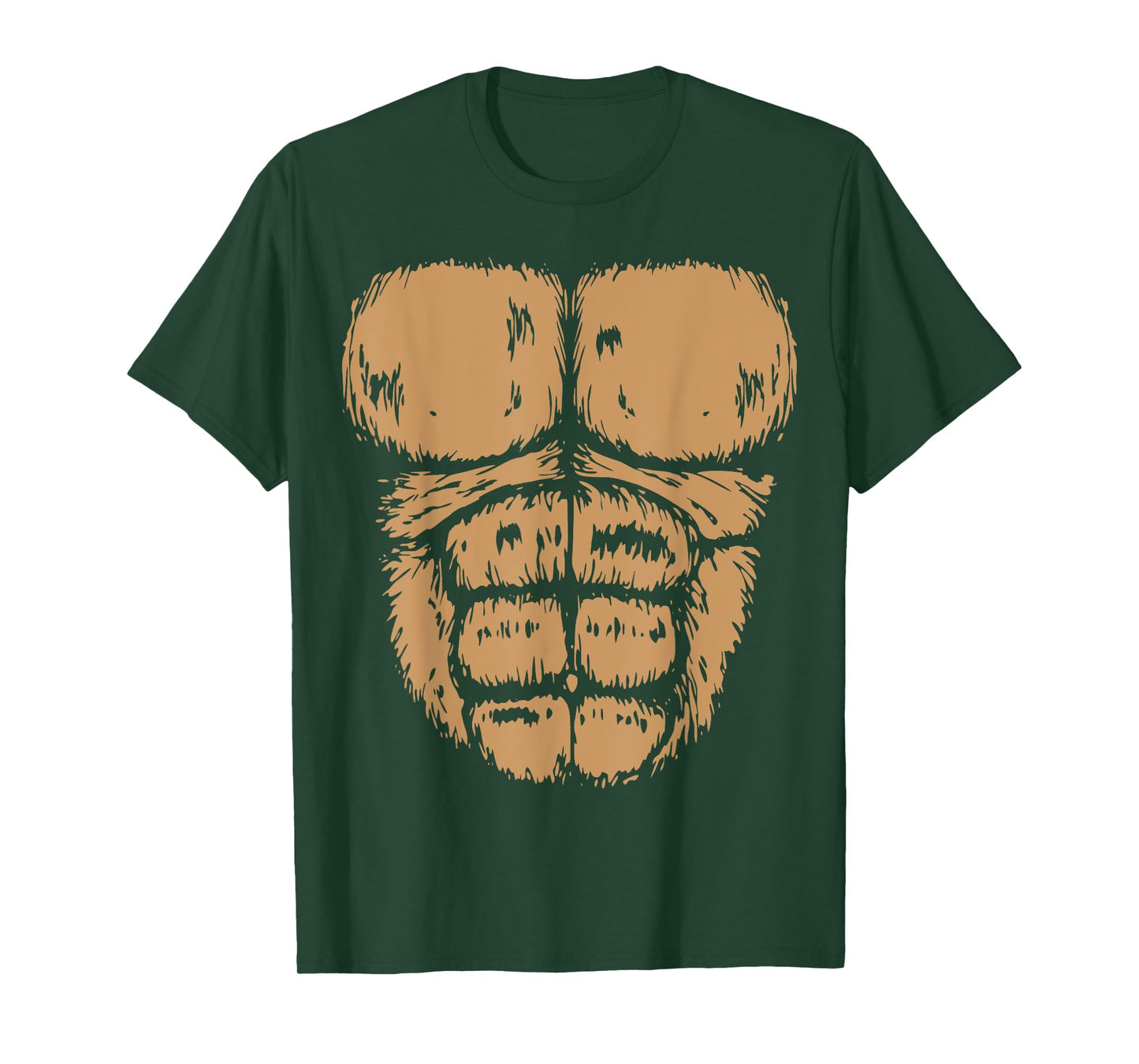 Gorilla Monkey Belly Chest Costume DIY Halloween T-Shirt