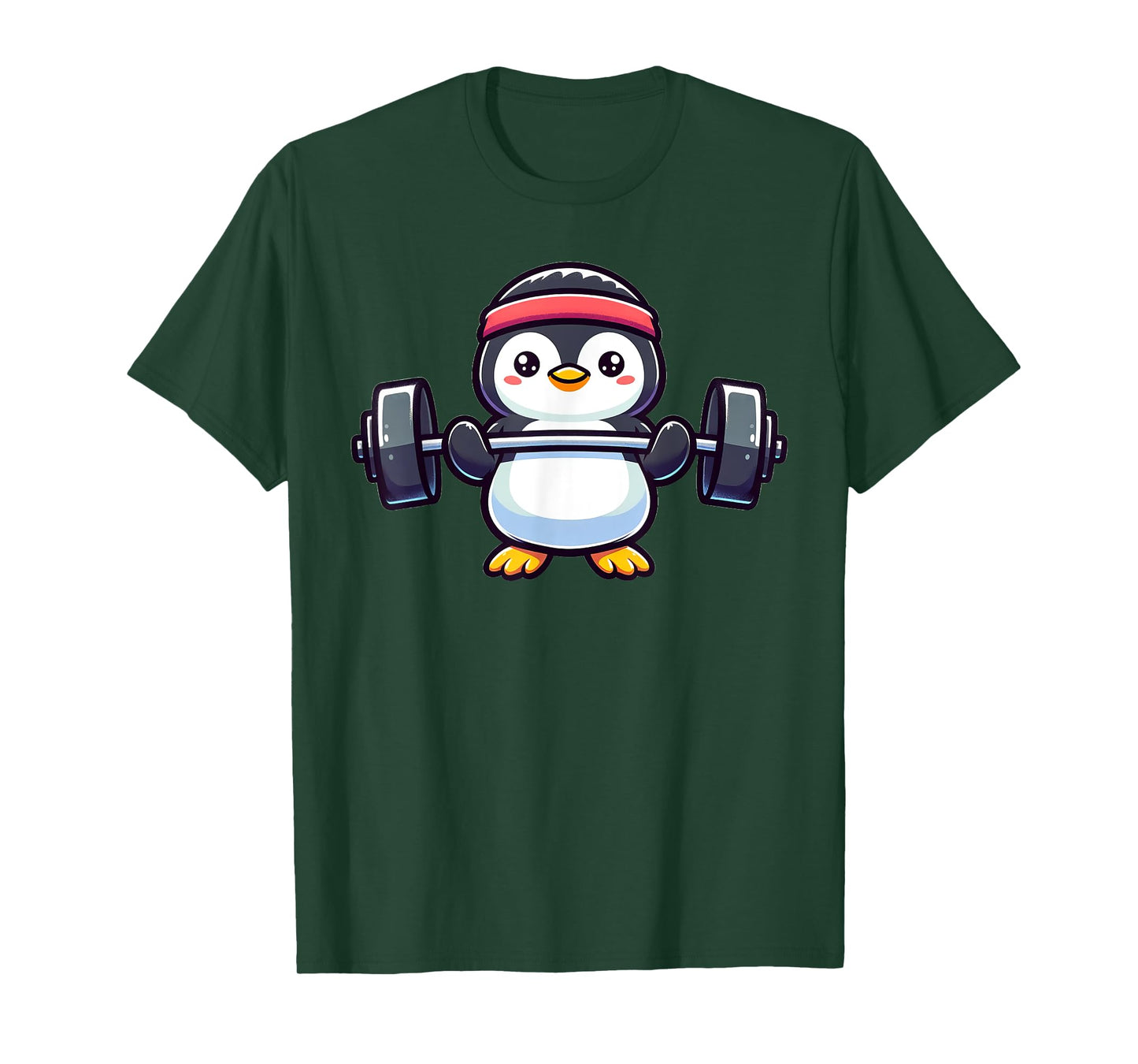 Penguin Powerlifting Weightlifting Gym Workout T-Shirt
