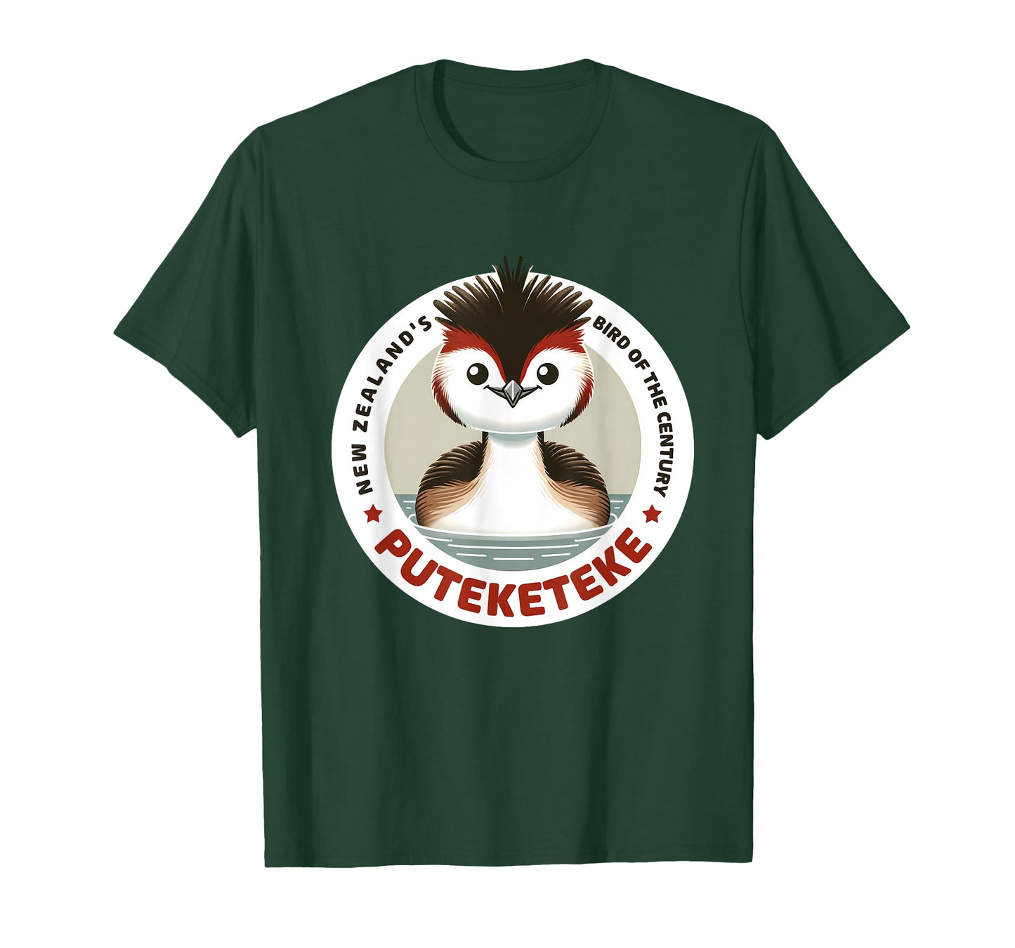 Puteketeke Bird New Zealand's Bird of the Century T-Shirt