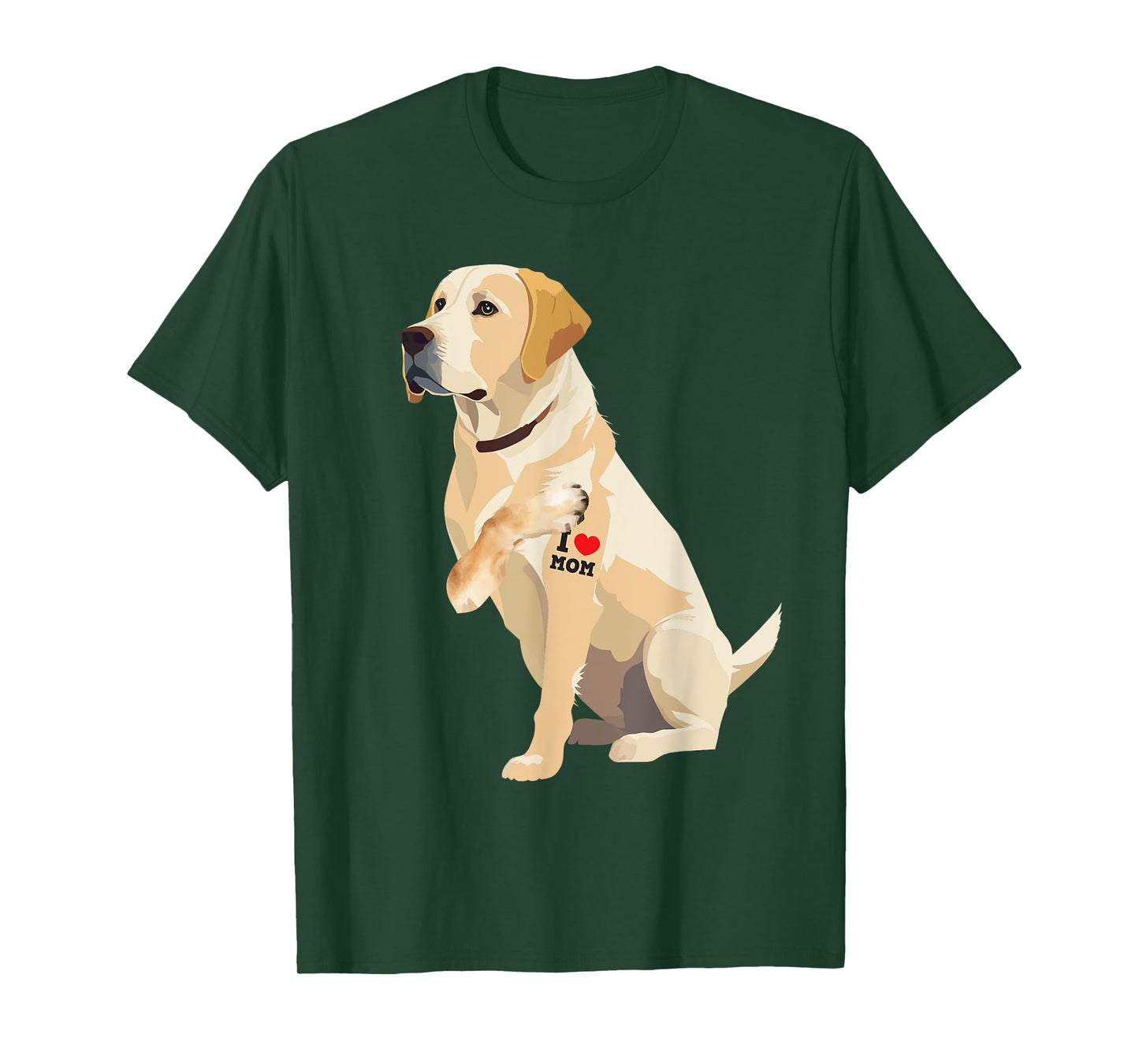 I Love Mom - Tattooed Labrador Dog Owner Animal Pet Trainer T-Shirt for Men Women Girls Kids