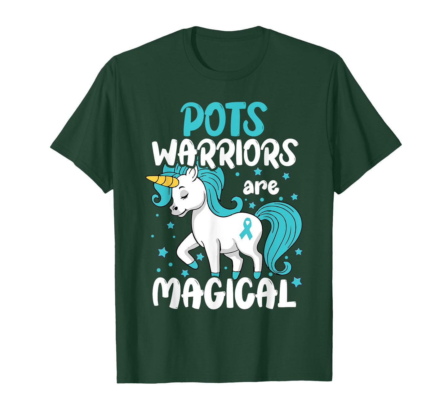 POTS Disorder Warrior Turquoise Pots Dysautonomia Awareness T-Shirt