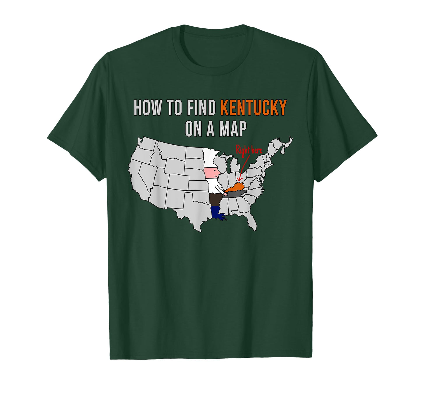 How To Find Kentucky On A Map Chef Holding Fried Chicken T-Shirt