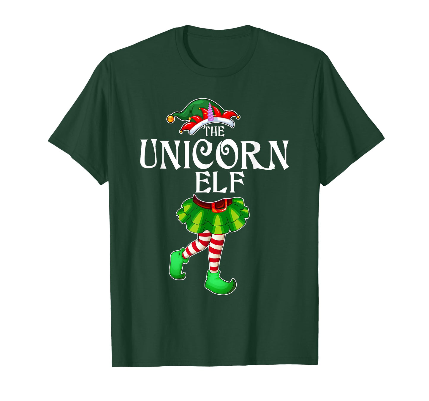 The Unicorn Elf Christmas Matching Family Group T-Shirt