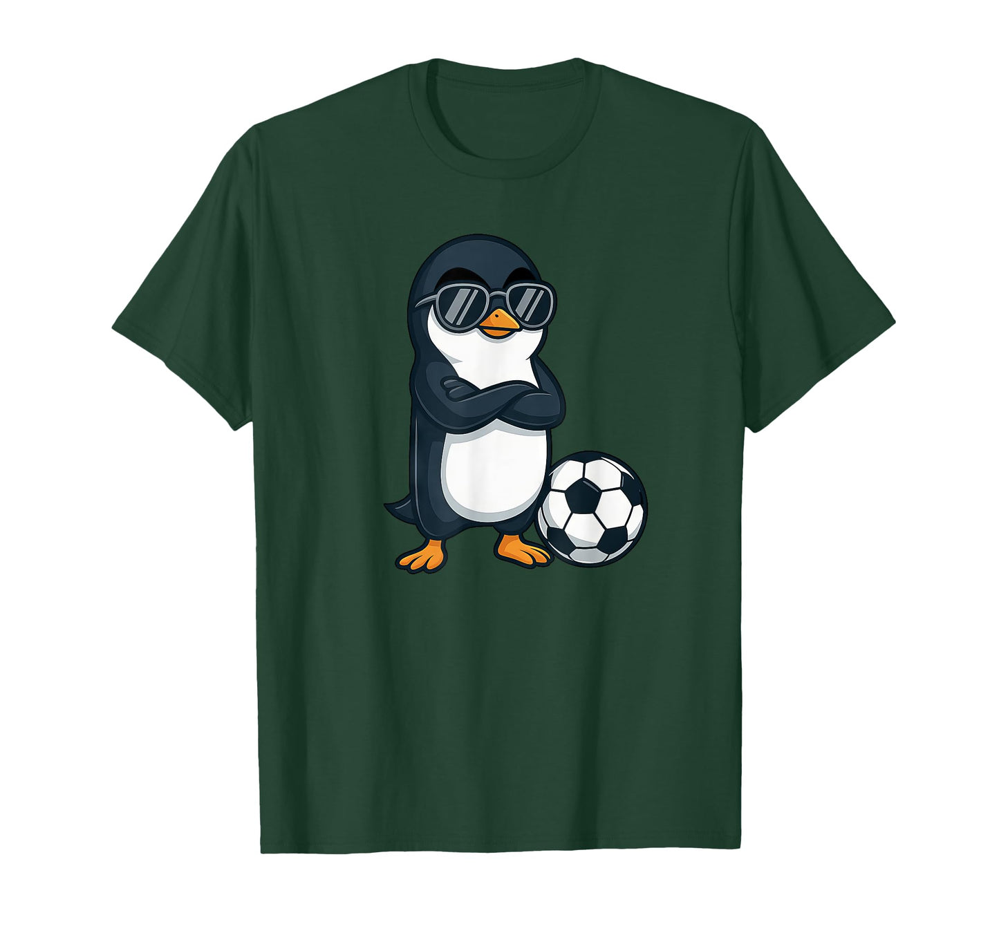 Cool Cartoon Penguin Soccer Player T-Shirt