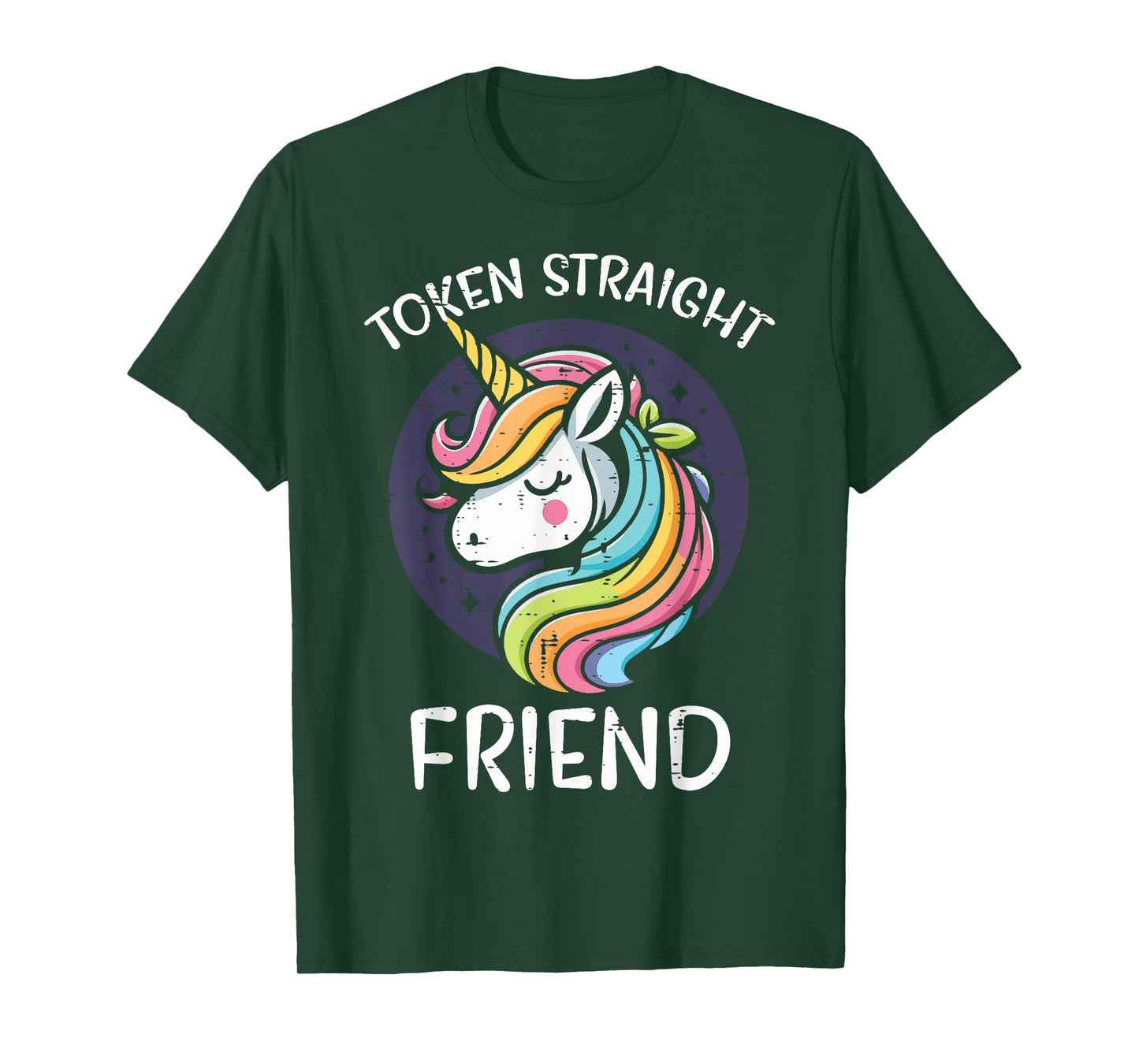 Gay Pride Straight Unicorn LGBTQ Ally Rainbow Women Girls T-Shirt