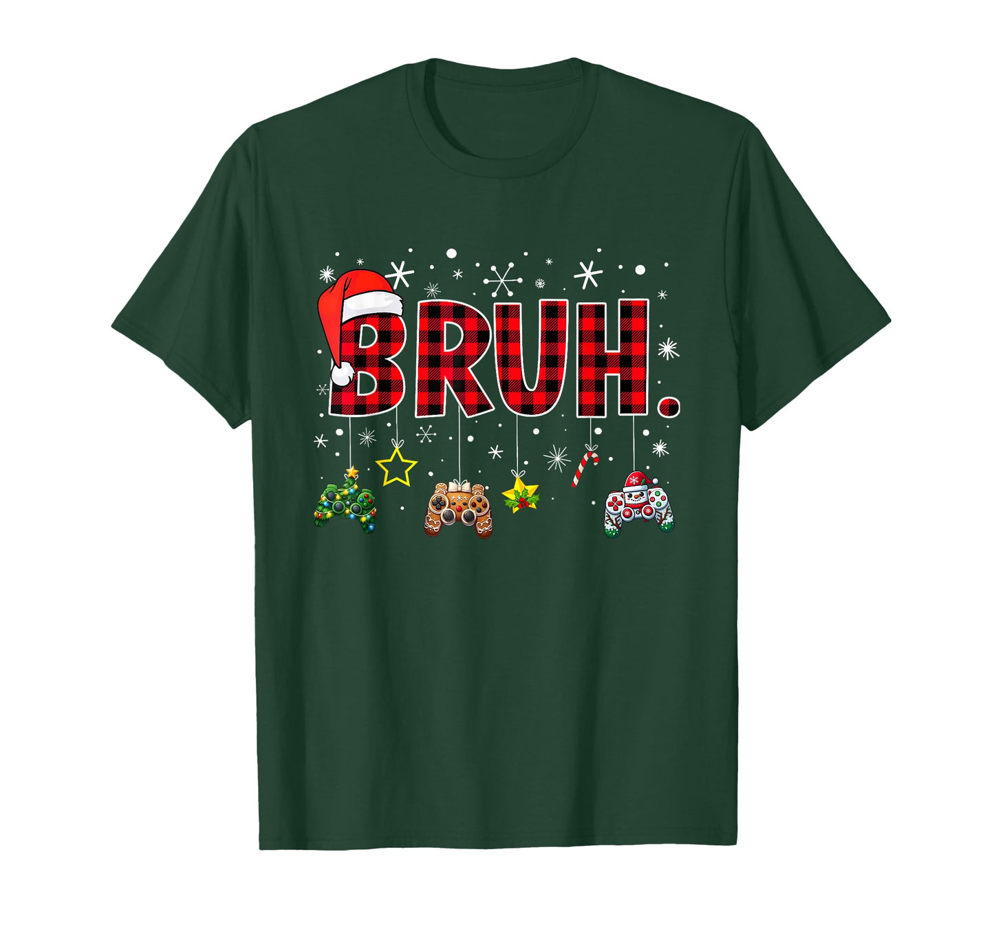 Christmas Bruh Gamer Controller Xmas Gaming Boys Kids Youth T-Shirt