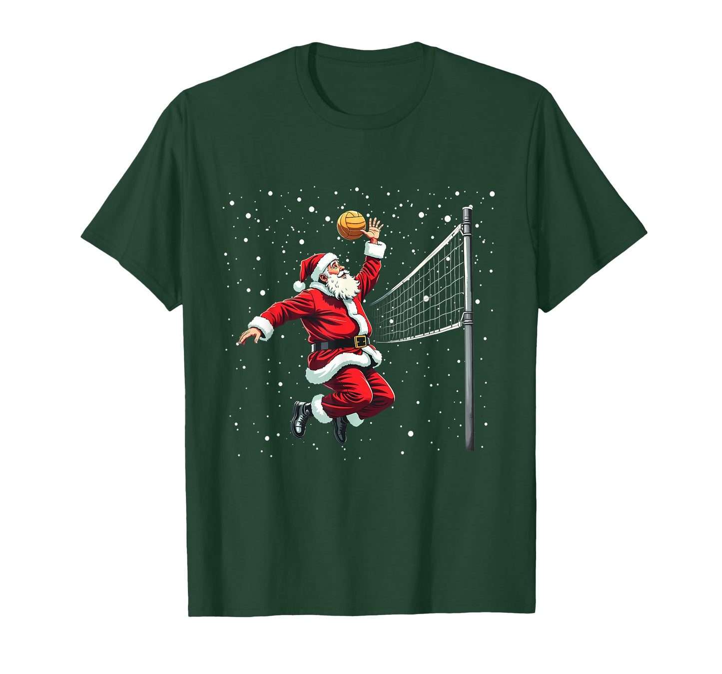 Santa Claus Volleyball Player Christmas Winter Holiday Xmas T-Shirt