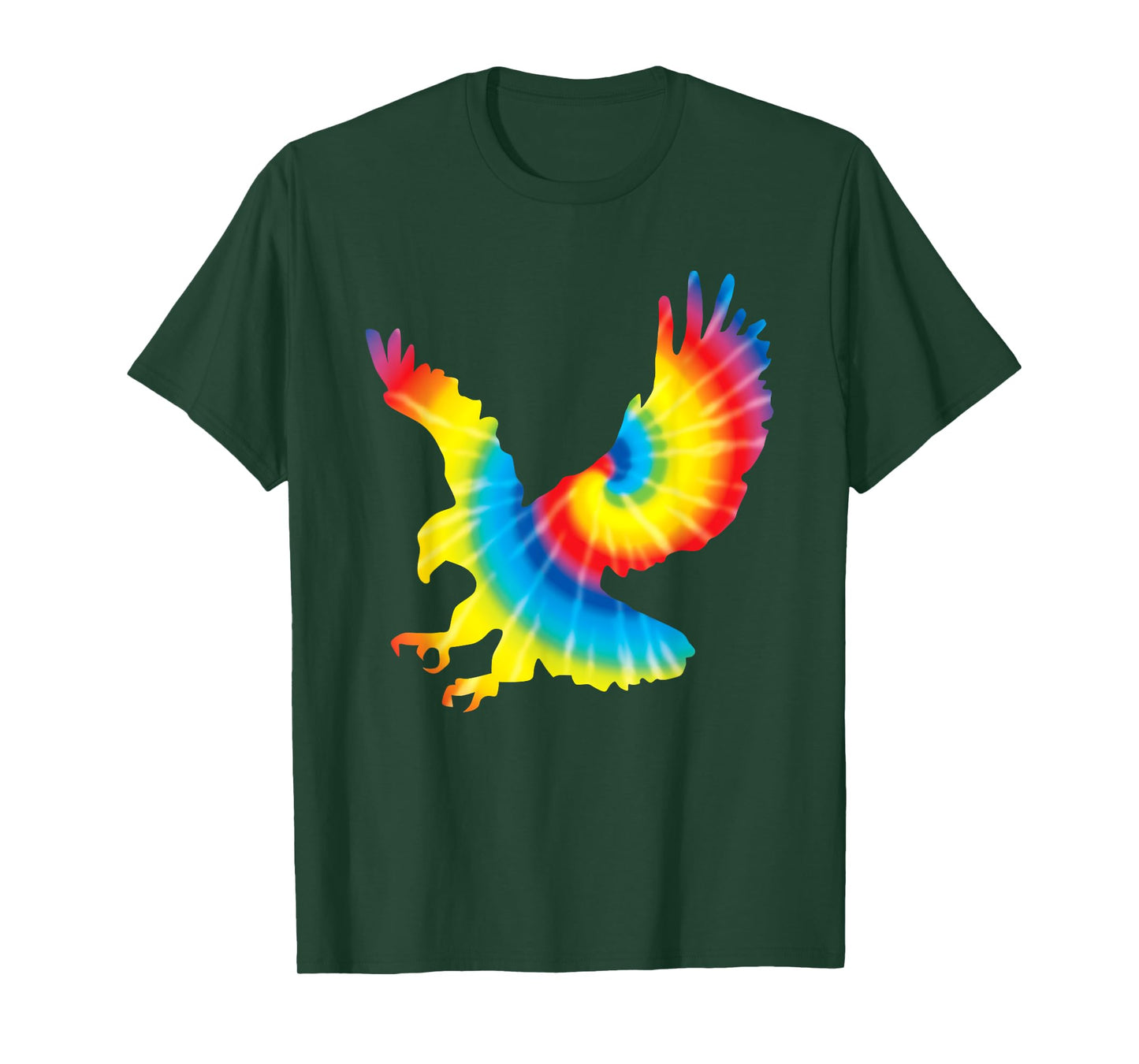 Tie Dye Eagle Rainbow Print Hawk Animal Hippie Peace Gift T-Shirt