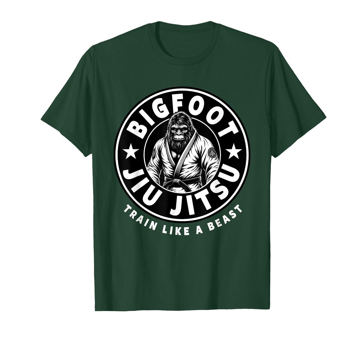 Bigfoot Jiu Jitsu Train Like A Beast Funny Jiu Jitsu T-Shirt