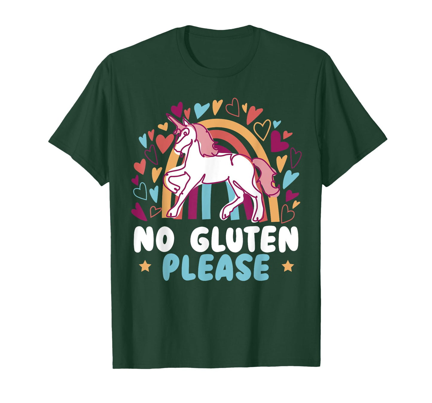 No Gluten Please Unicorn Celiac Disease Awareness Month T-Shirt