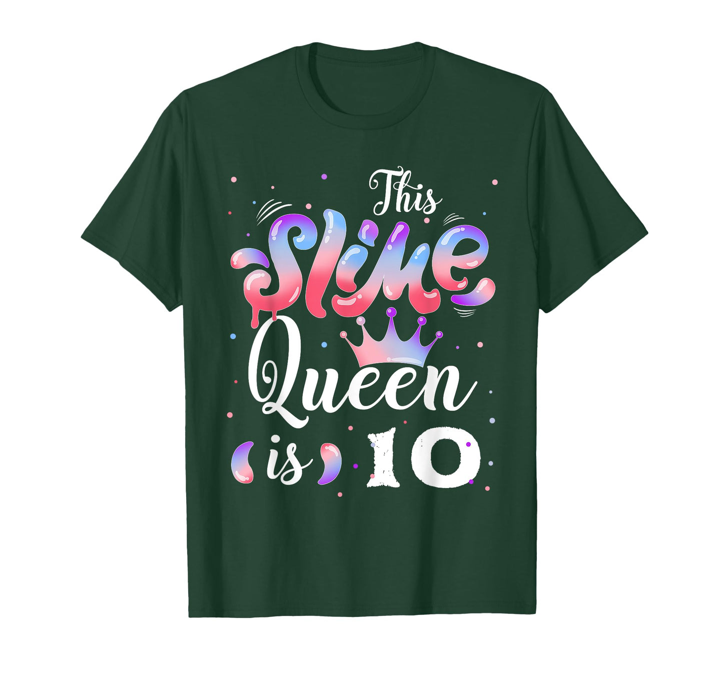 Slime queen 10th birthday - This Slime Queen Is 10 Years T-Shirt