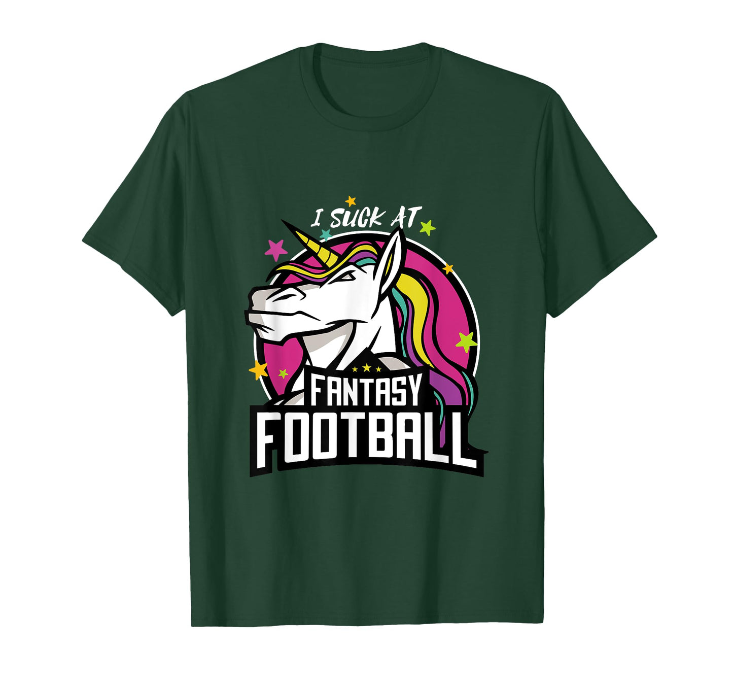 I Suck at Fantasy Football Unicorn League Loser Outfit T-Shirt