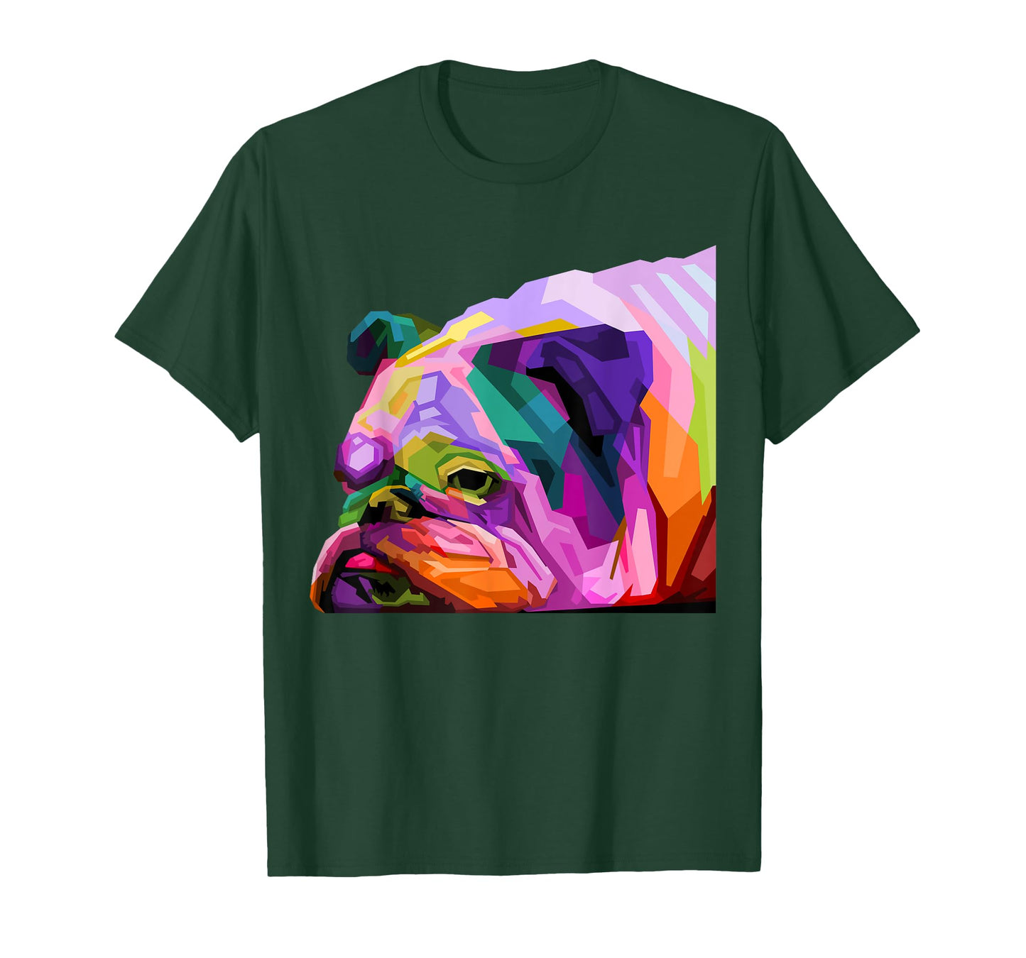 English British Bulldog Pop Art Portrait for Dog Owners T-Shirt
