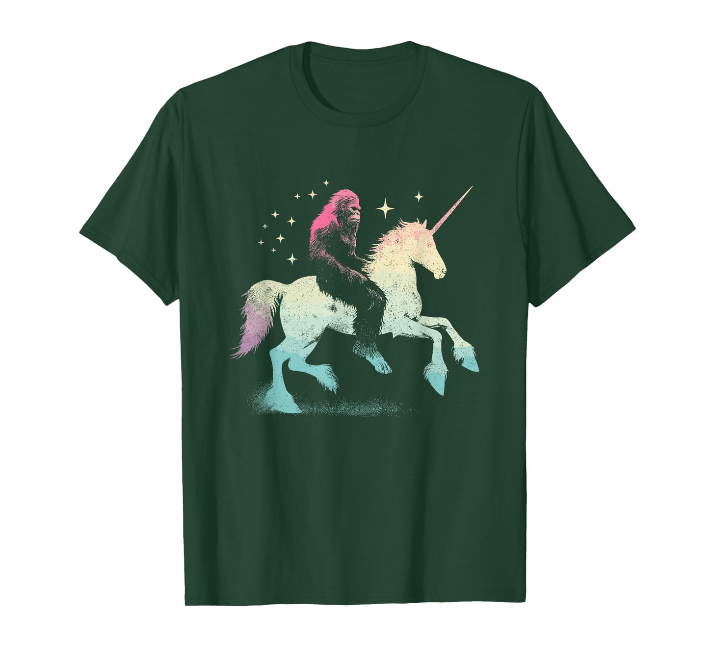 Bigfoot Riding A Unicorn - Funny Graphic Sasquatch Lover T-Shirt