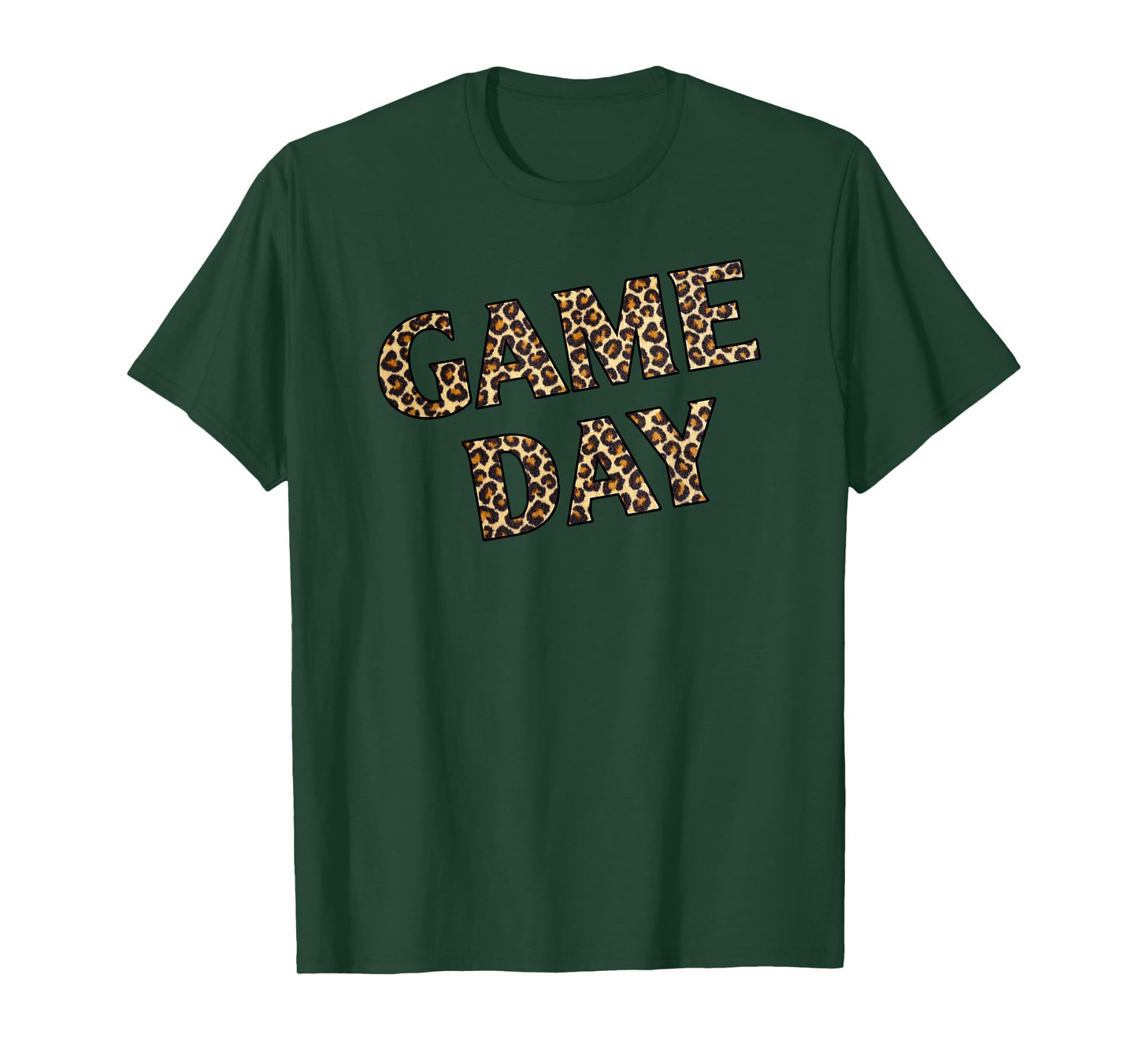 Game Day Cheetah Leopard Print Football Woman Men T-Shirt