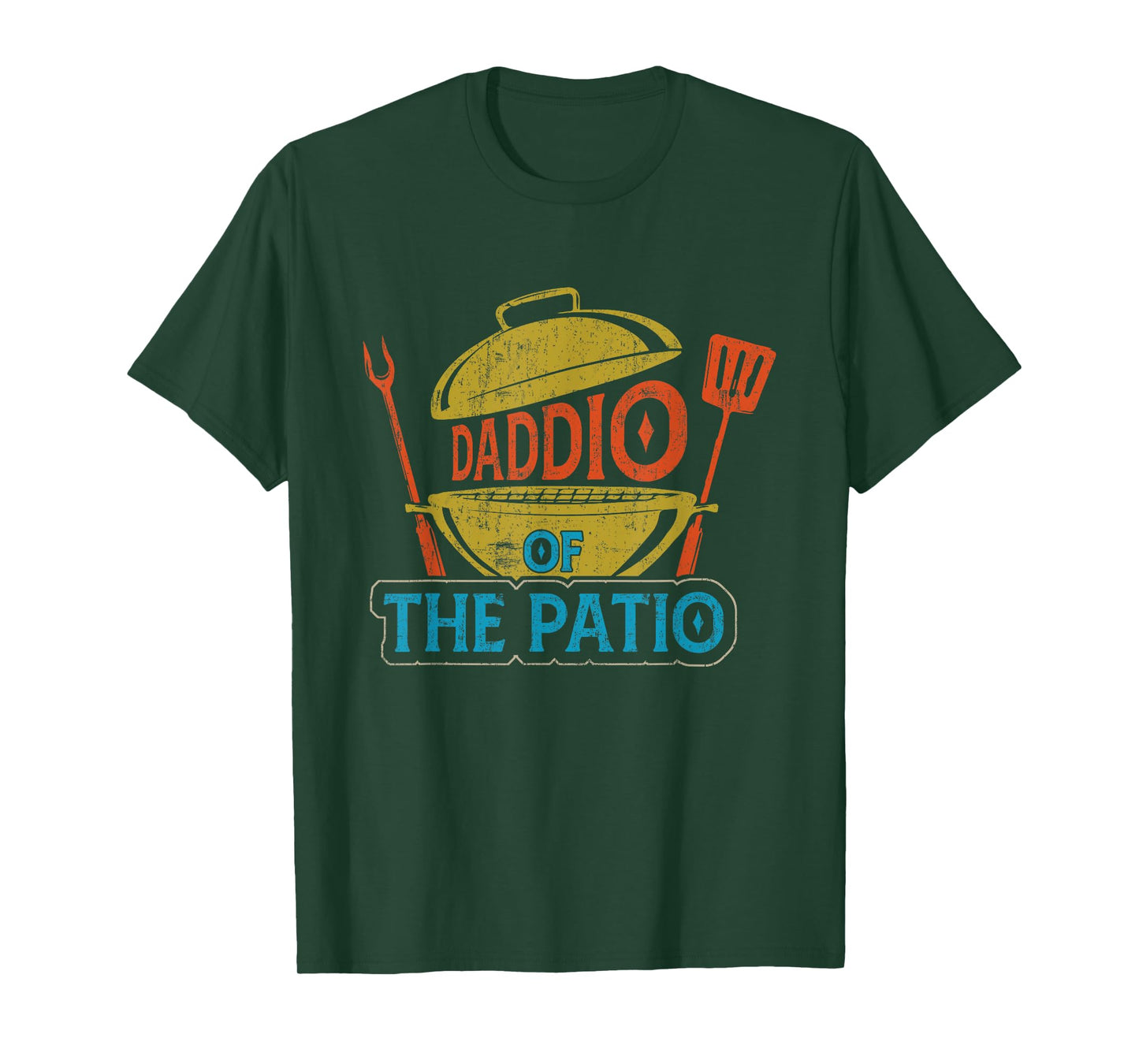 Daddio Of The Patio Vintage BBQ Grill Barbecue Father's Day T-Shirt