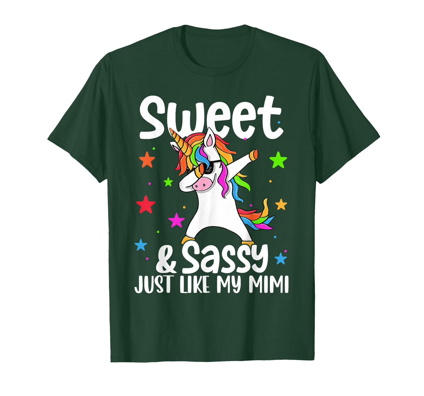 Sassy Like My Mimi Dabbing Unicorn Cute Grandma T-Shirt