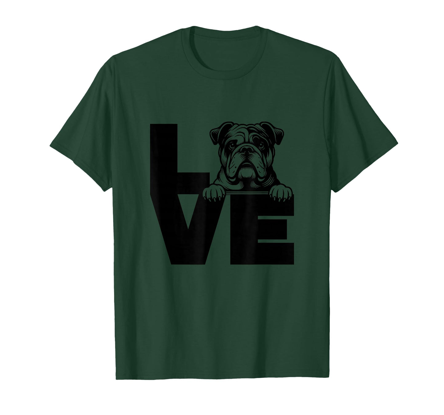 Love Bulldog Dog T-Shirt