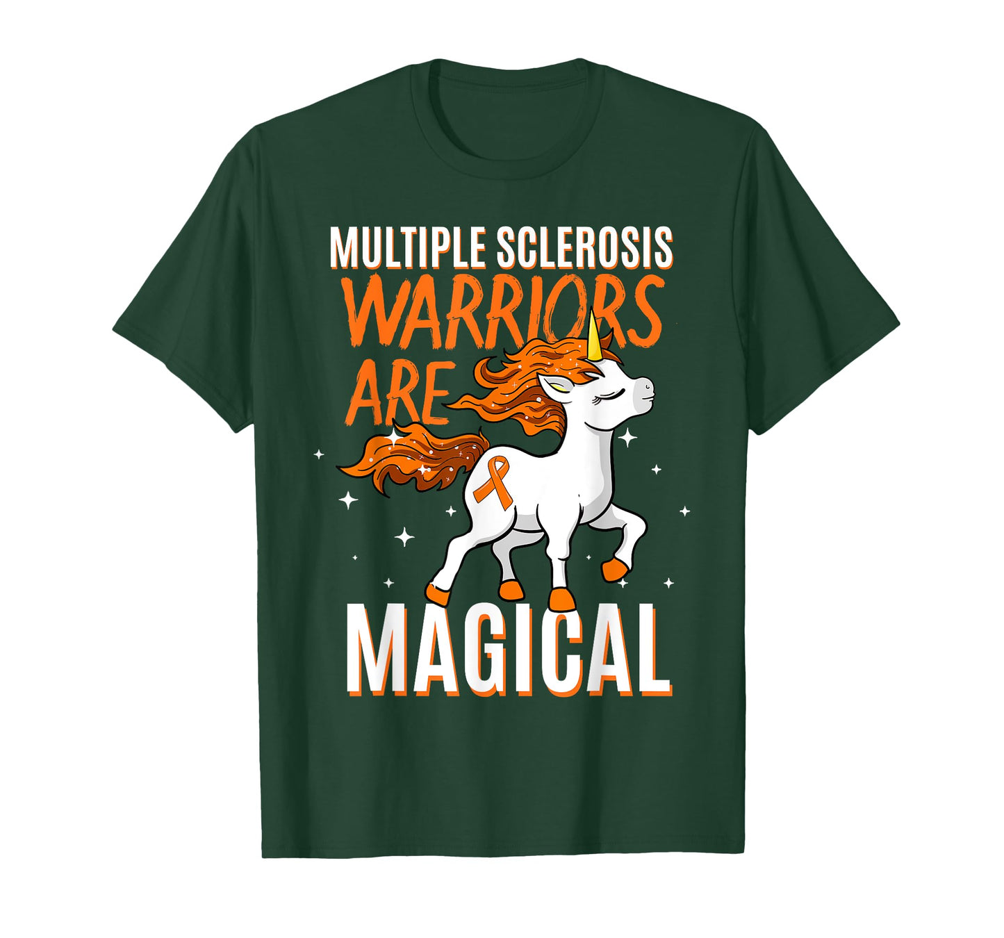 Niedliche Multiple Sklerose Awareness Kleidung Women's Graphic T-Shirt Black Small Classic Fit Short Sleeve Crew Neck Multiple Sclerosis Warriors Are Magical Unicorn Graphic T-Shirt