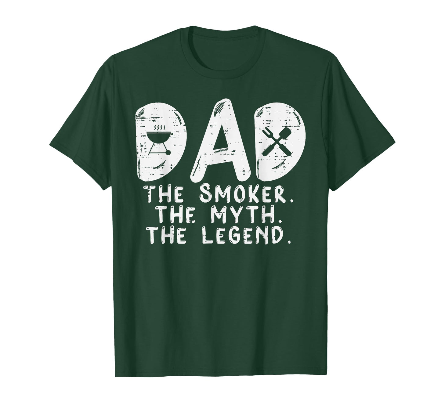 Dad Smoker Myth Legend Bbq Grilling Smoking Father Daddy Men T-Shirt