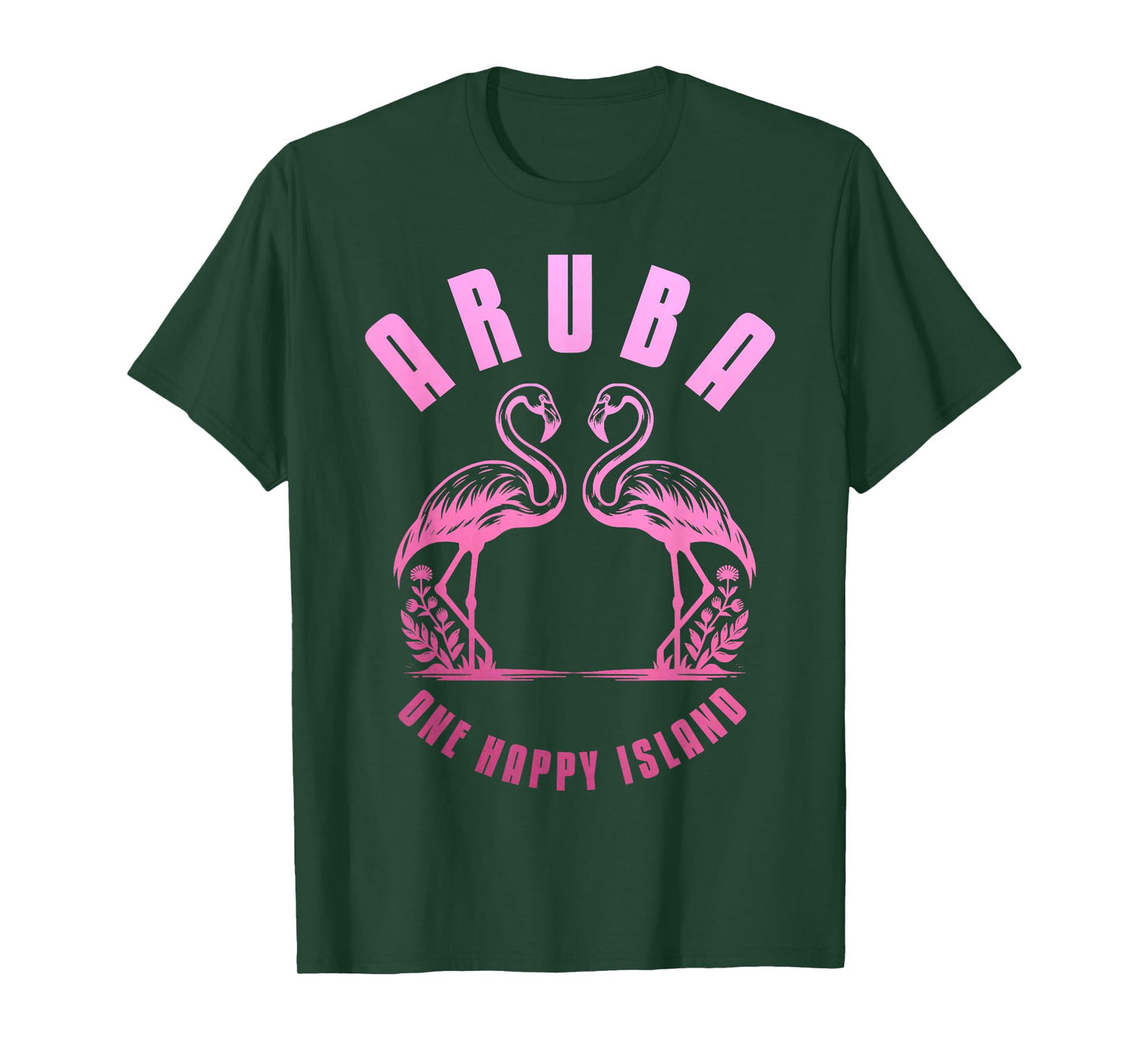 Aruba Flamingo Happy Island Craibbean Souvenir Pride Vintage T-Shirt